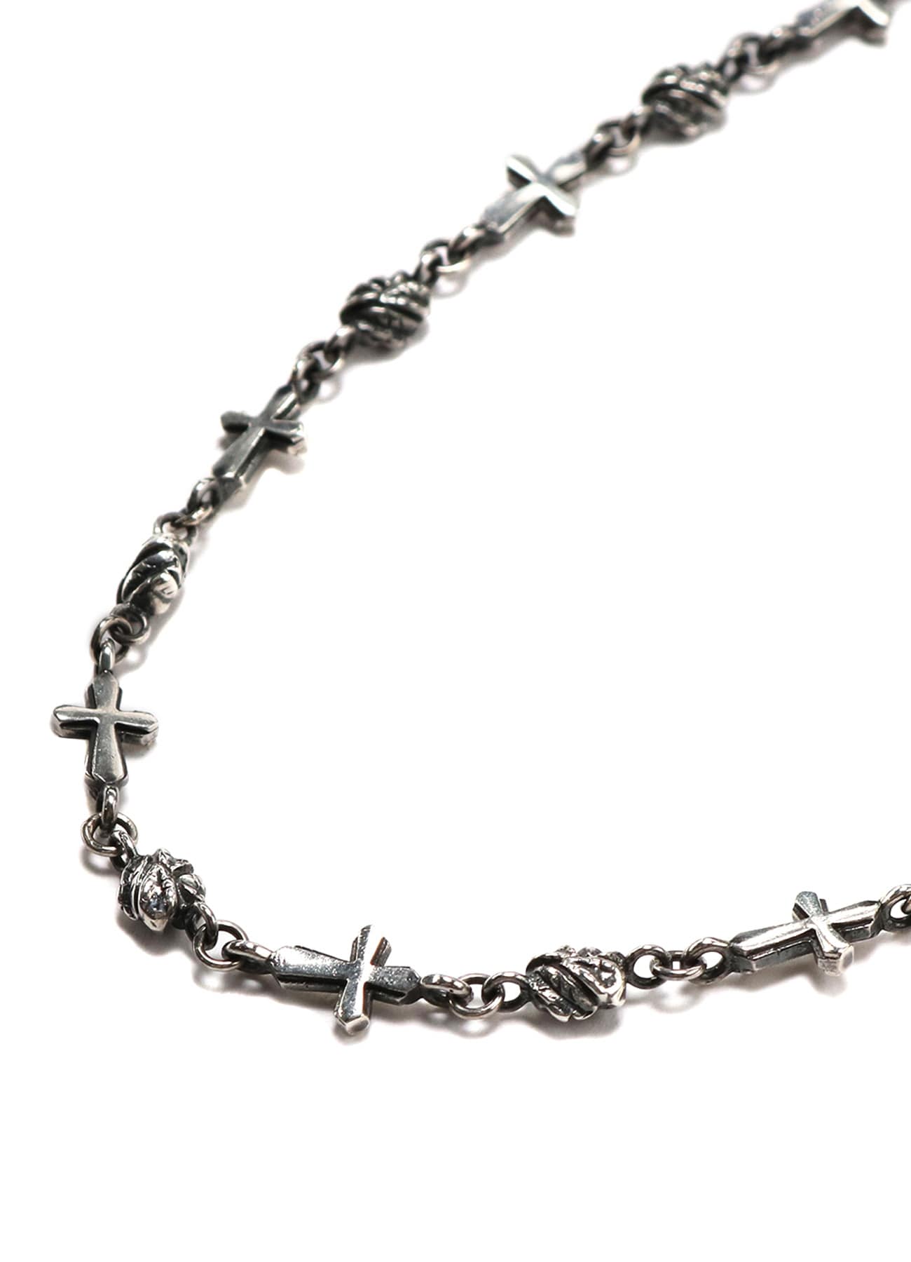 SILVER 950 GOTHIC CROSS CHAIN NECKLACE