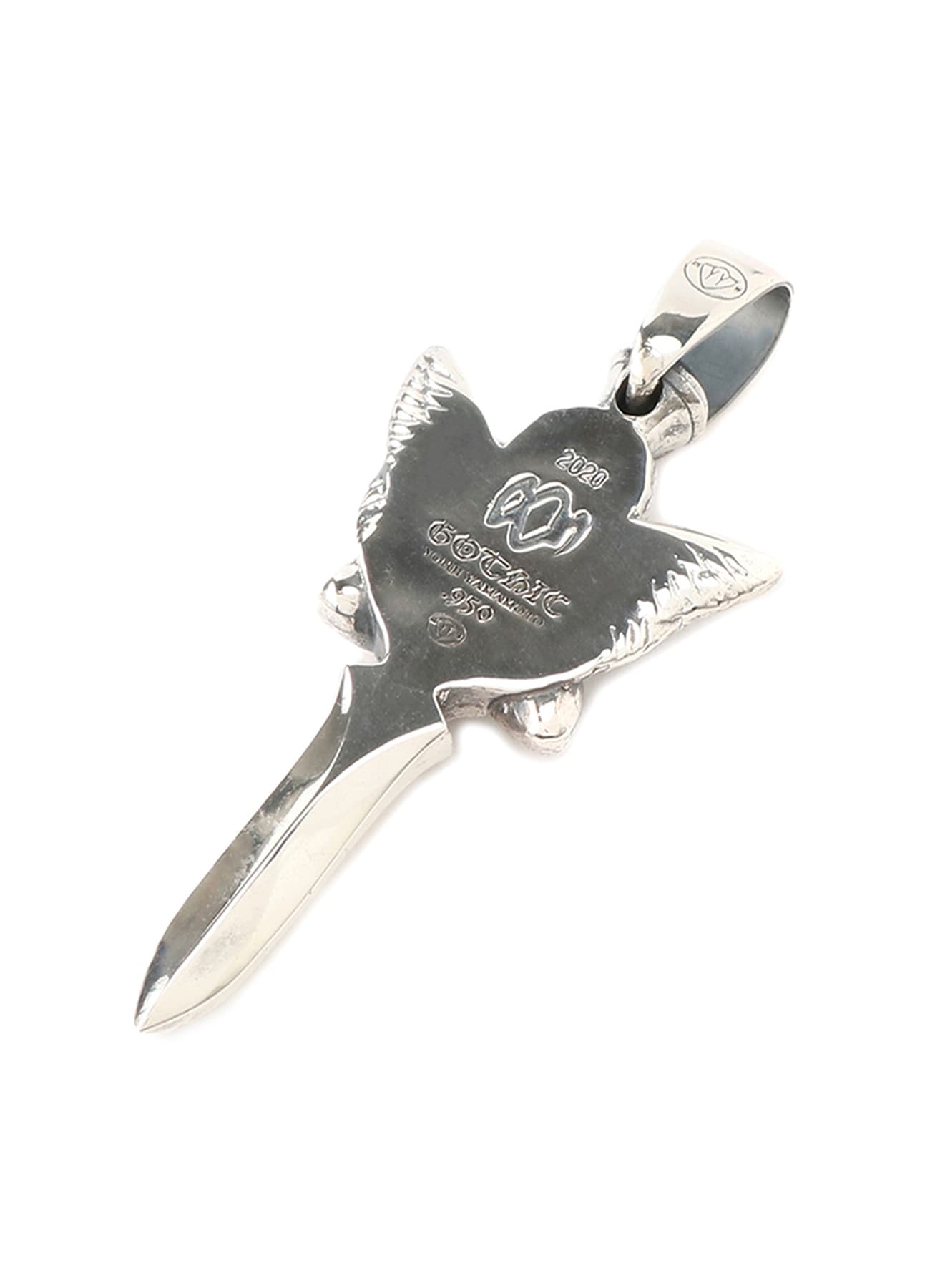 SILVER 950 ANGEL DAGGER PENDANT TOP(FREE SIZE Silver): GOTHIC 