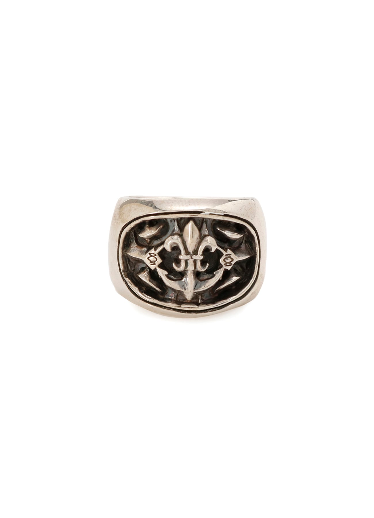 SILVER 950 LILY-ANCHOR OVAL RING(11号 Silver): GOTHIC YOHJI 