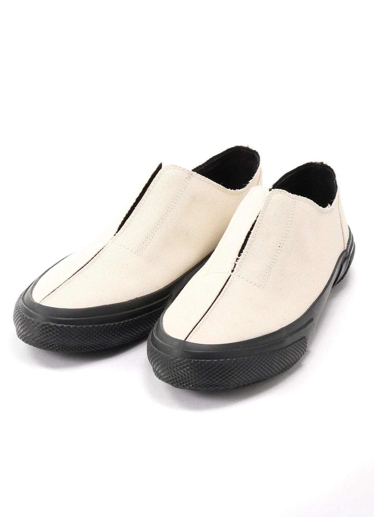 NO. 9 C/CANVAS GORE SLIP-ON SNEAKERS(25 