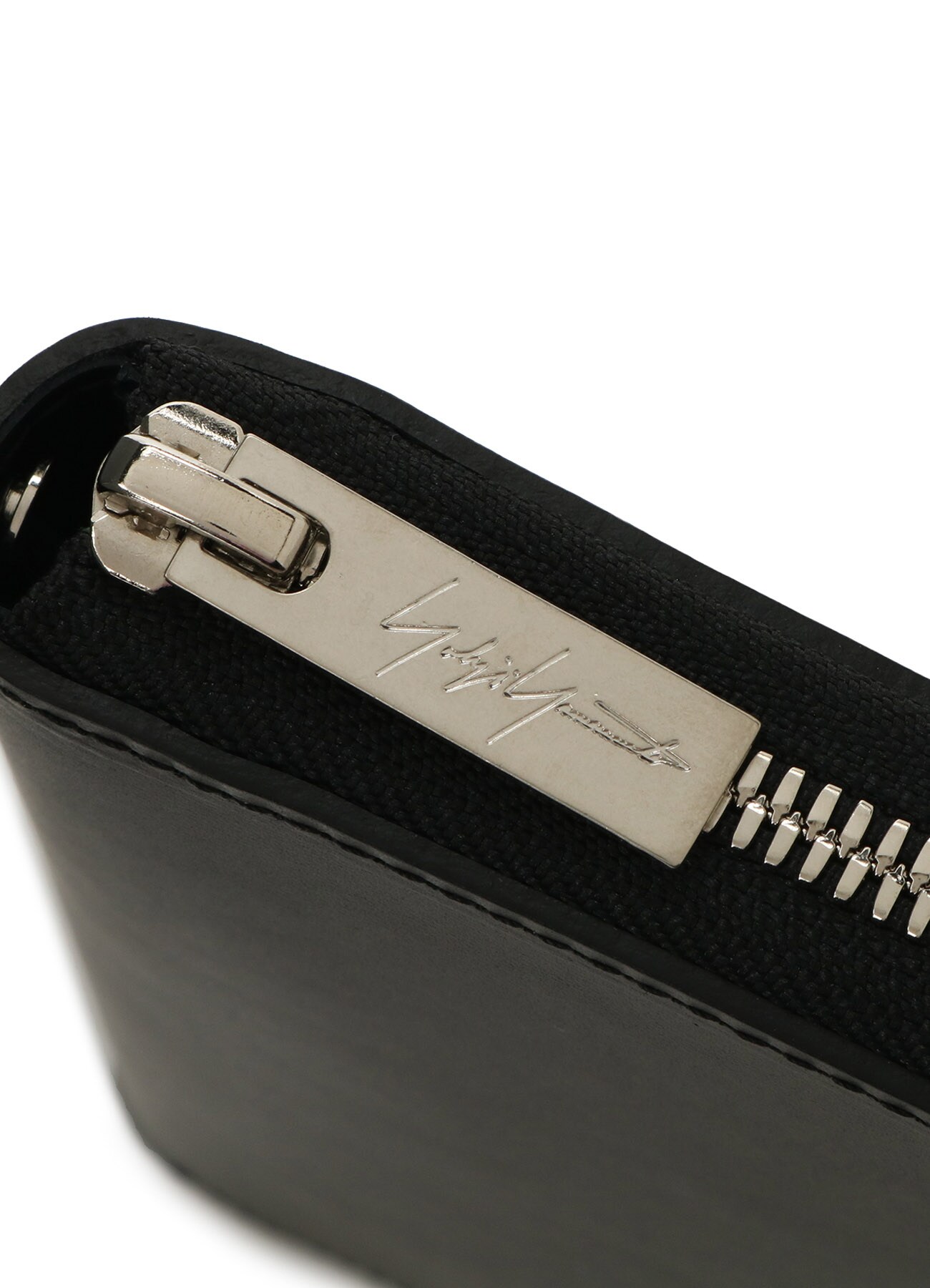 Thick Natural Cow Leather Zip Wallet L Free Size Black Yohji Yamamoto Pour Homme The Shop Yohji Yamamoto