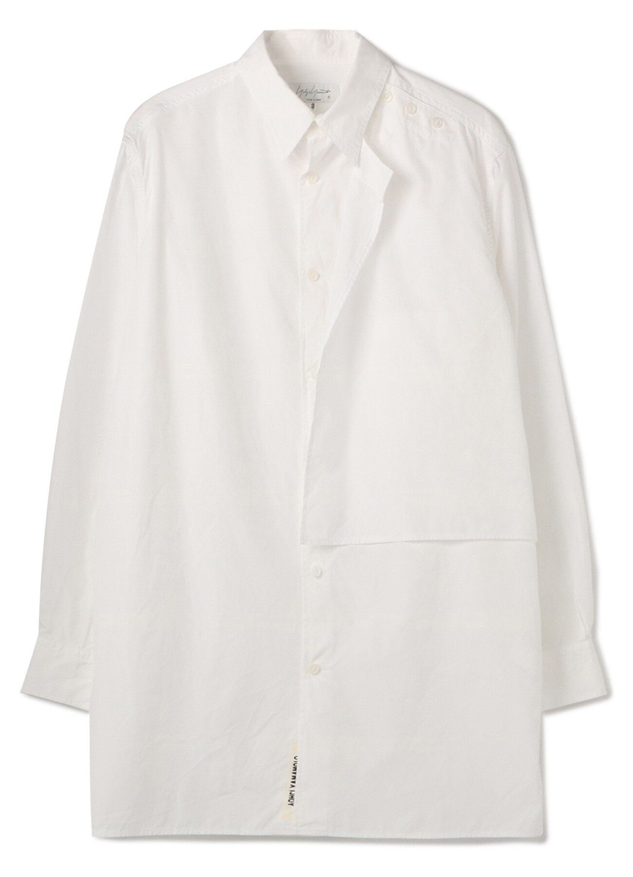 CHAIN STITCH BROAD LEFT FRONT DOUBLE BLOUSE(L White): Vintage｜THE