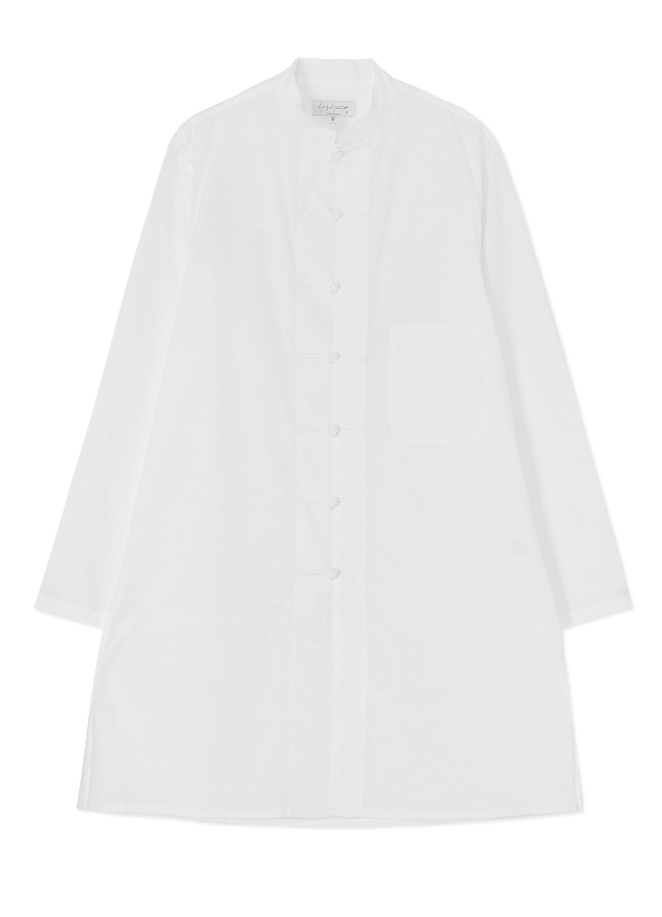 MANDARIN COLLAR SHIRT WITH CHEST POCKET(S White): Yohji Yamamoto 