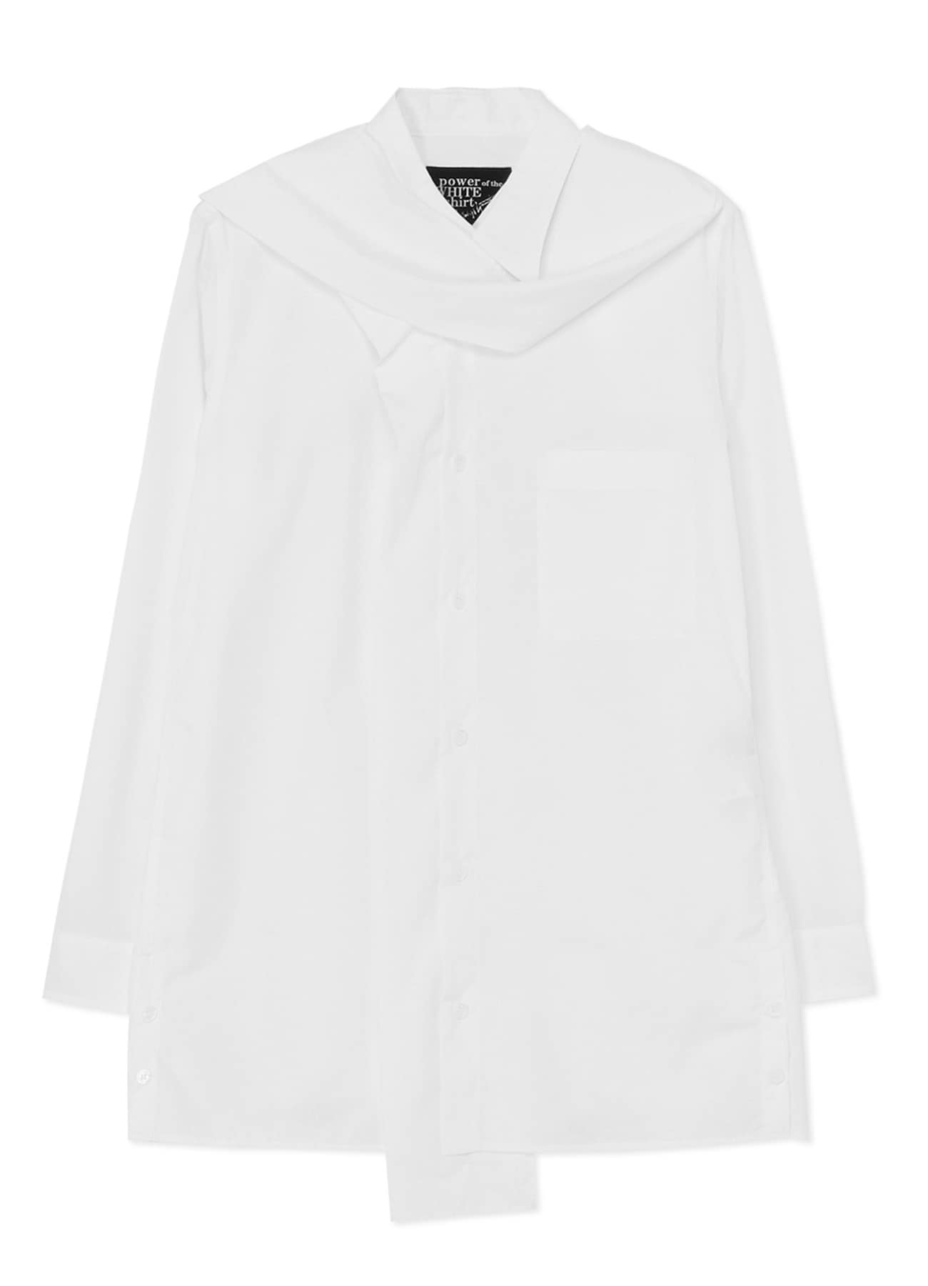 COTTON BROADCLOTH SHIRT WITH STOLE(S White): power of the WHITE 