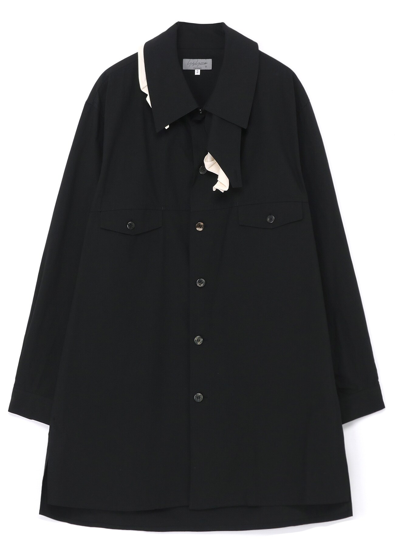 BK GRACE COTTON I-DESIGNED PANEL B(S Black): Yohji Yamamoto POUR