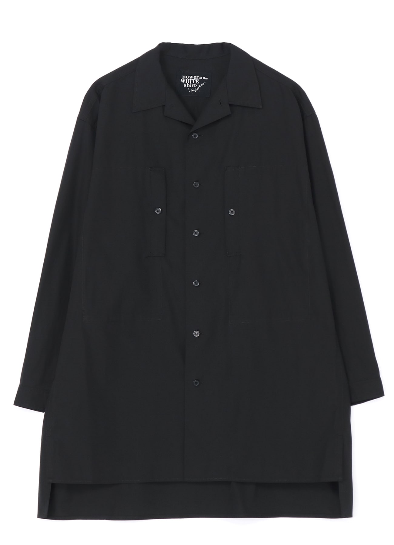 OPEN COLLAR SHIRT WITH DOUBLE CHEST POCKETS