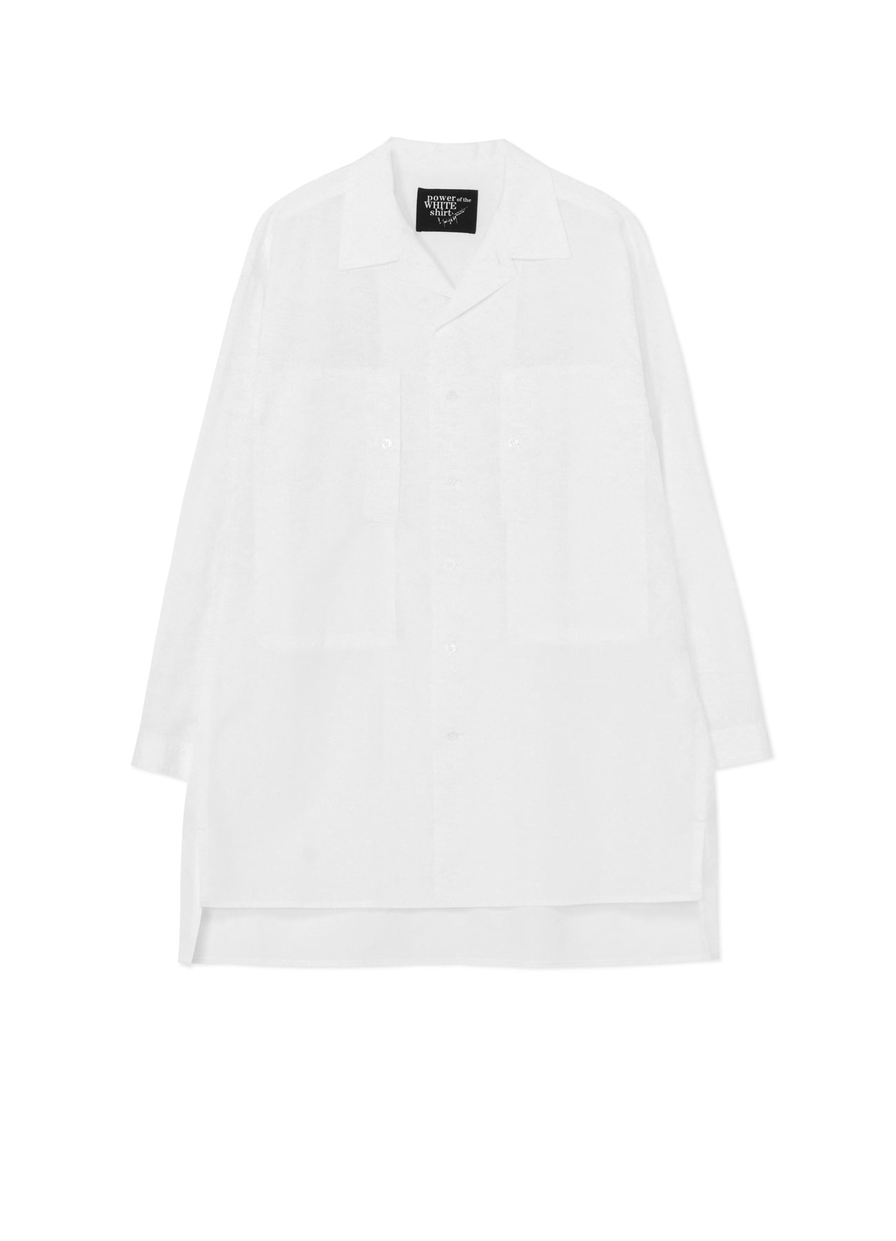 OPEN COLLAR SHIRT WITH DOUBLE CHEST POCKETS