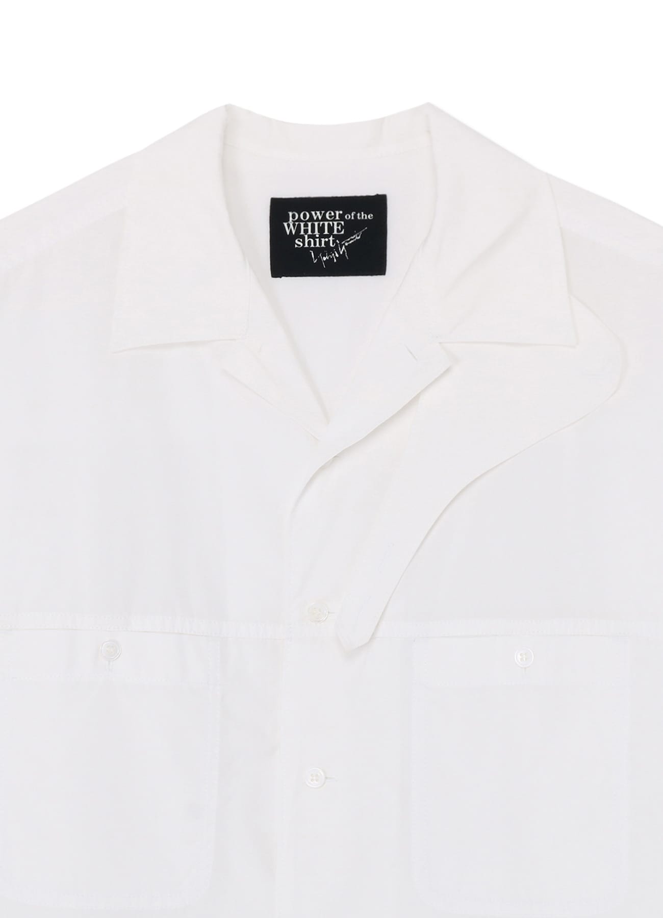 SHIRT WITH CHIN FLAP DETAIL(S White): power of the WHITE shirt 