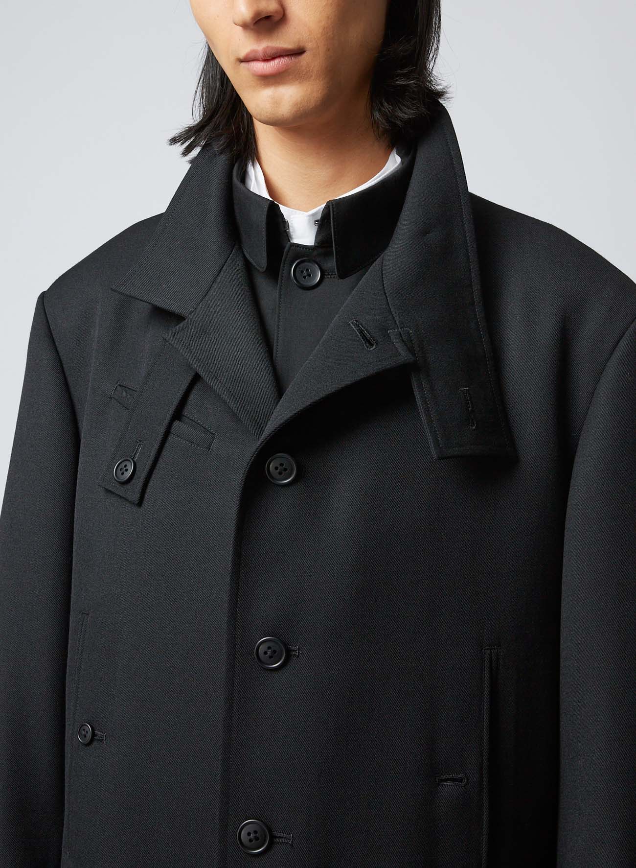 Army Gabardine Stand Collar Coat - アウター