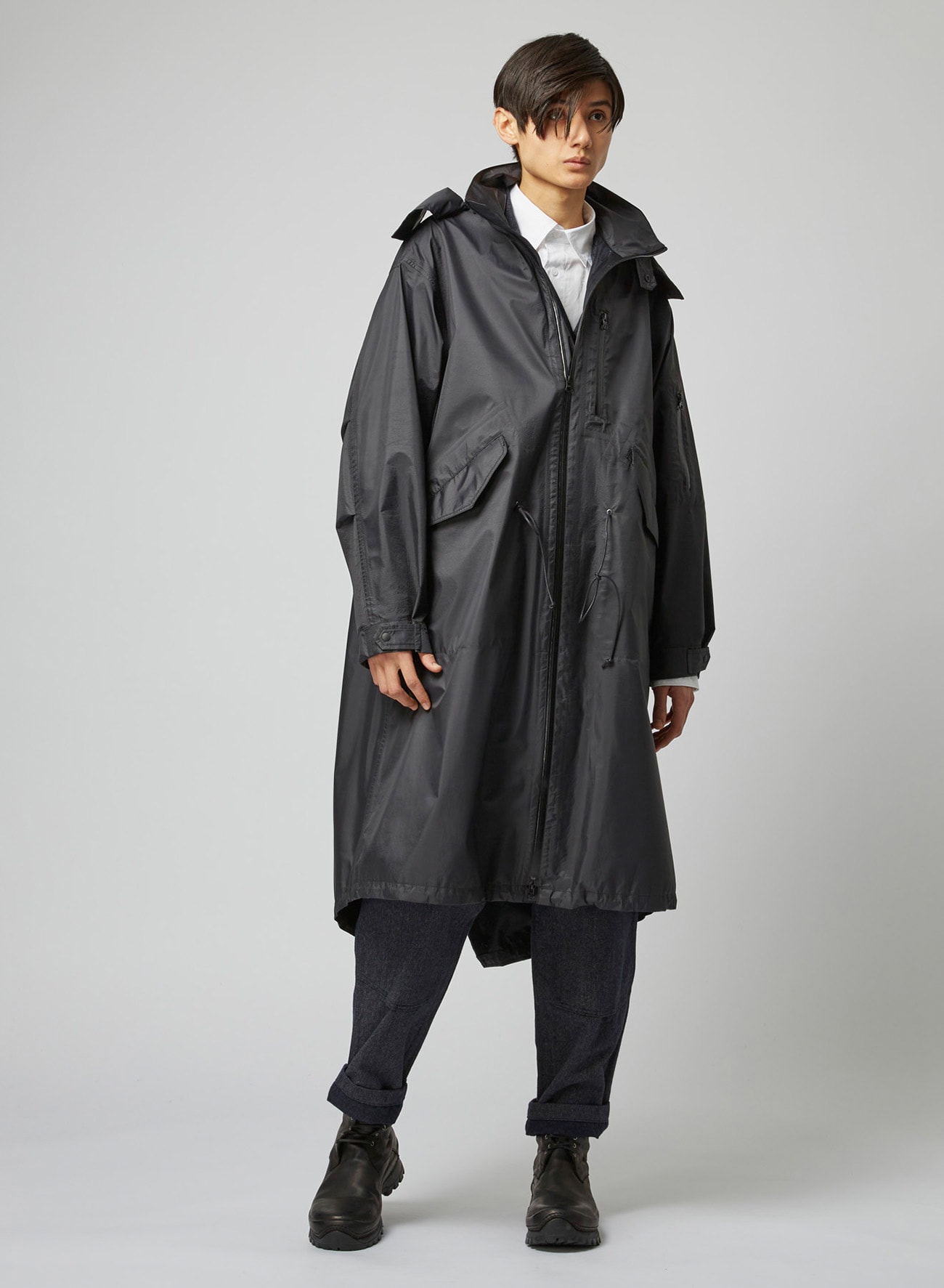 WATER RESISTANT MODS COAT(S Black): Yohji Yamamoto POUR HOMME｜THE