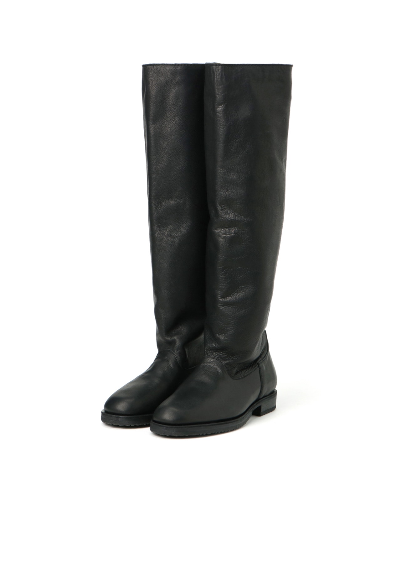 SOFT OILED LEATHER KNEE-HIGH BOOTS