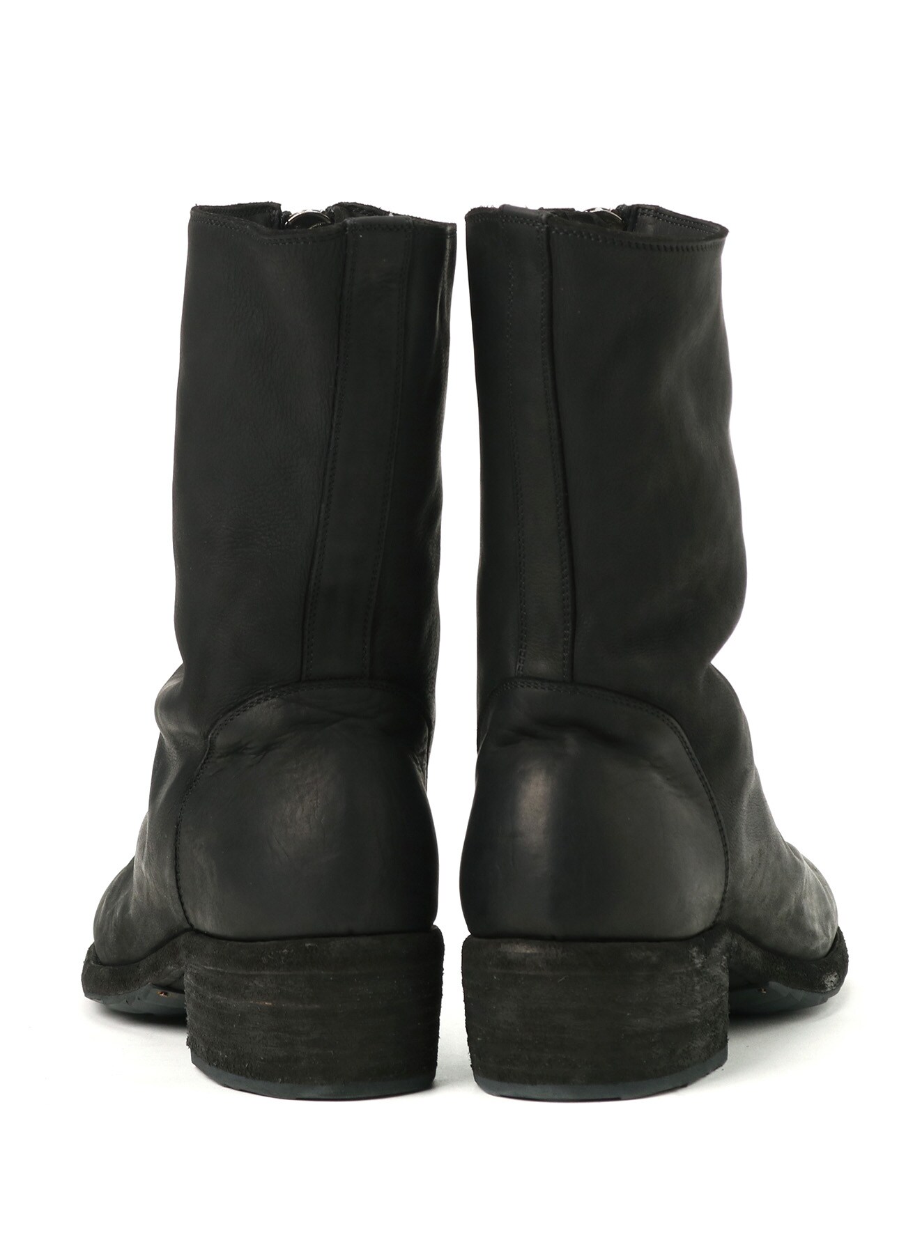 SOFT CALF LEATHER FRONT ZIPPER BOOTS