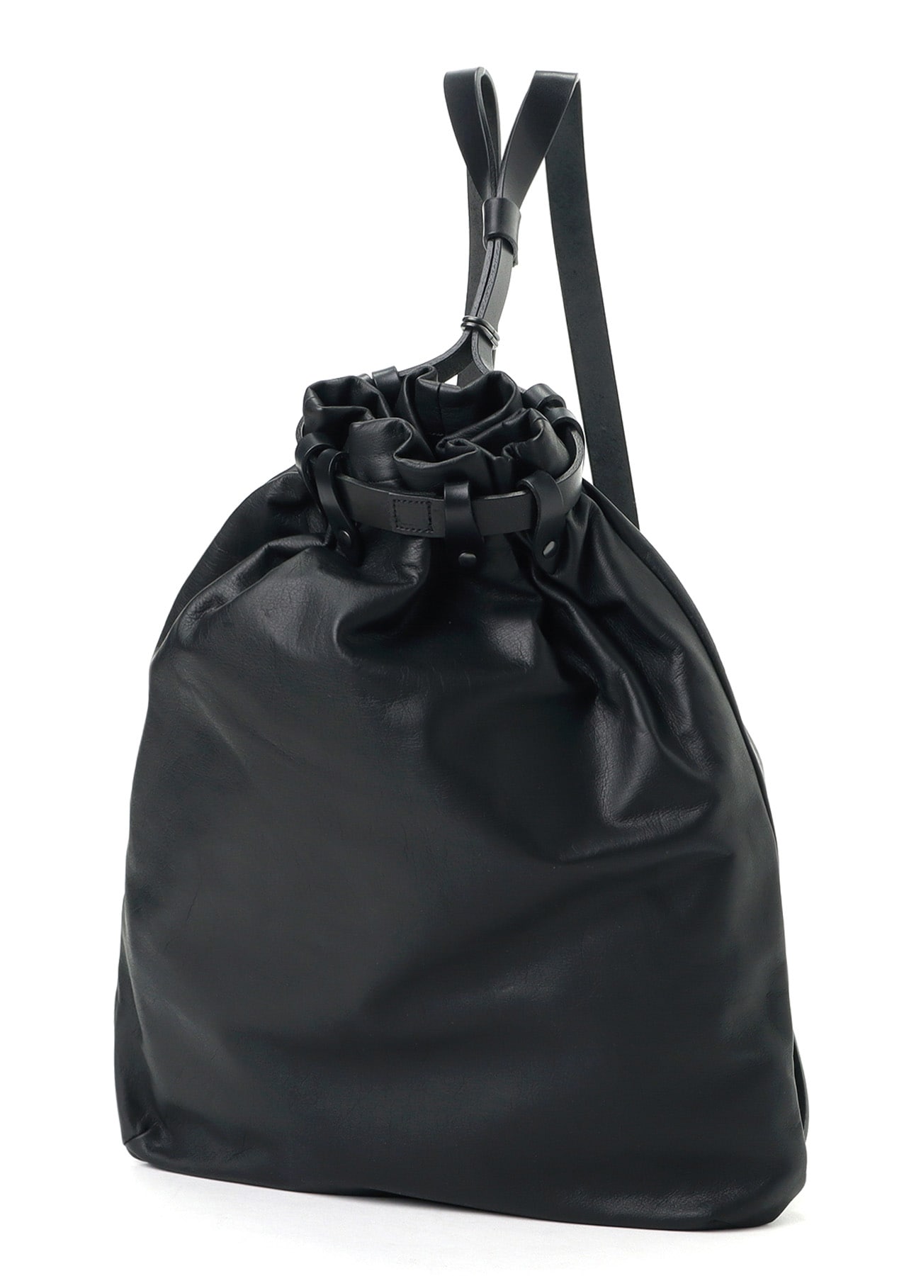 SUPPLE LEATHER BACK PACK(FREE SIZE Black): Yohji Yamamoto POUR