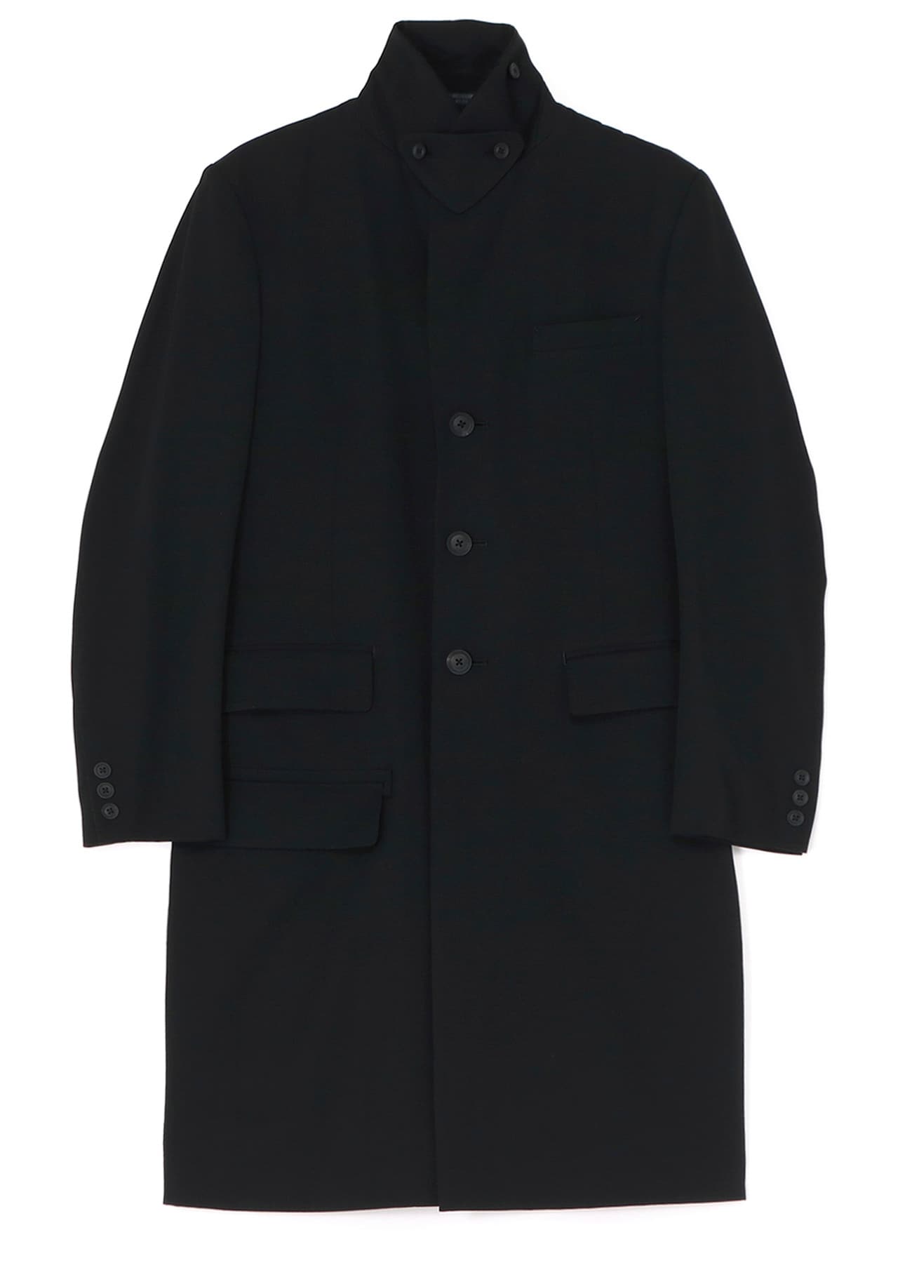 WOOL GABARDINE DOCTOR'S COAT(XS Black): Yohji Yamamoto POUR HOMME