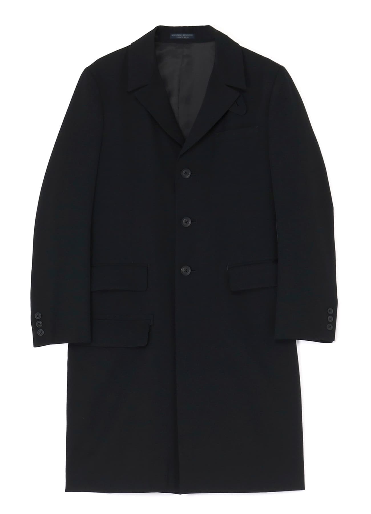 WOOL GABARDINE DOCTOR'S COAT(XS Black): Yohji Yamamoto POUR HOMME