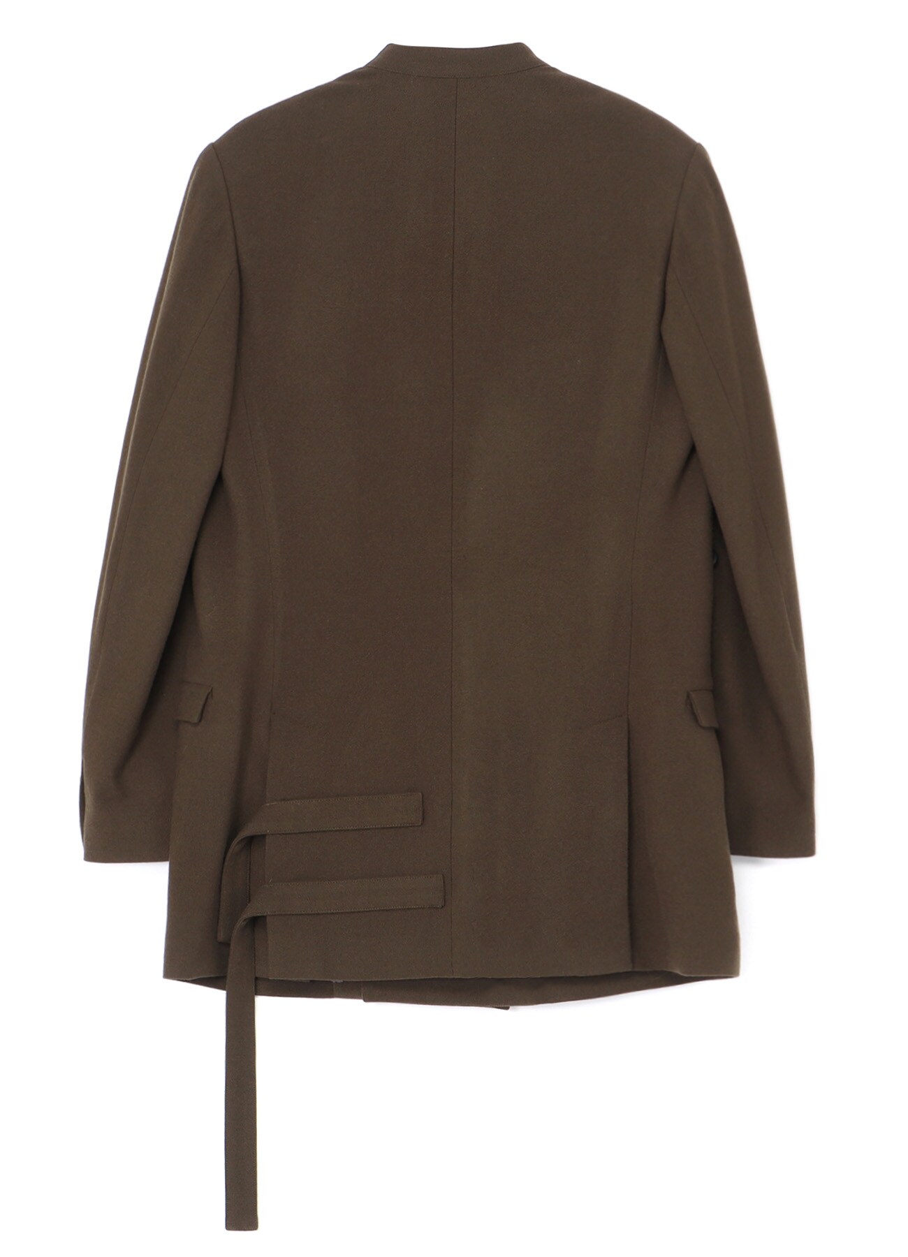 KHAKI DOUBLE BREASTED JACKET WITH 7-BELTS(S Khaki): Yohji Yamamoto