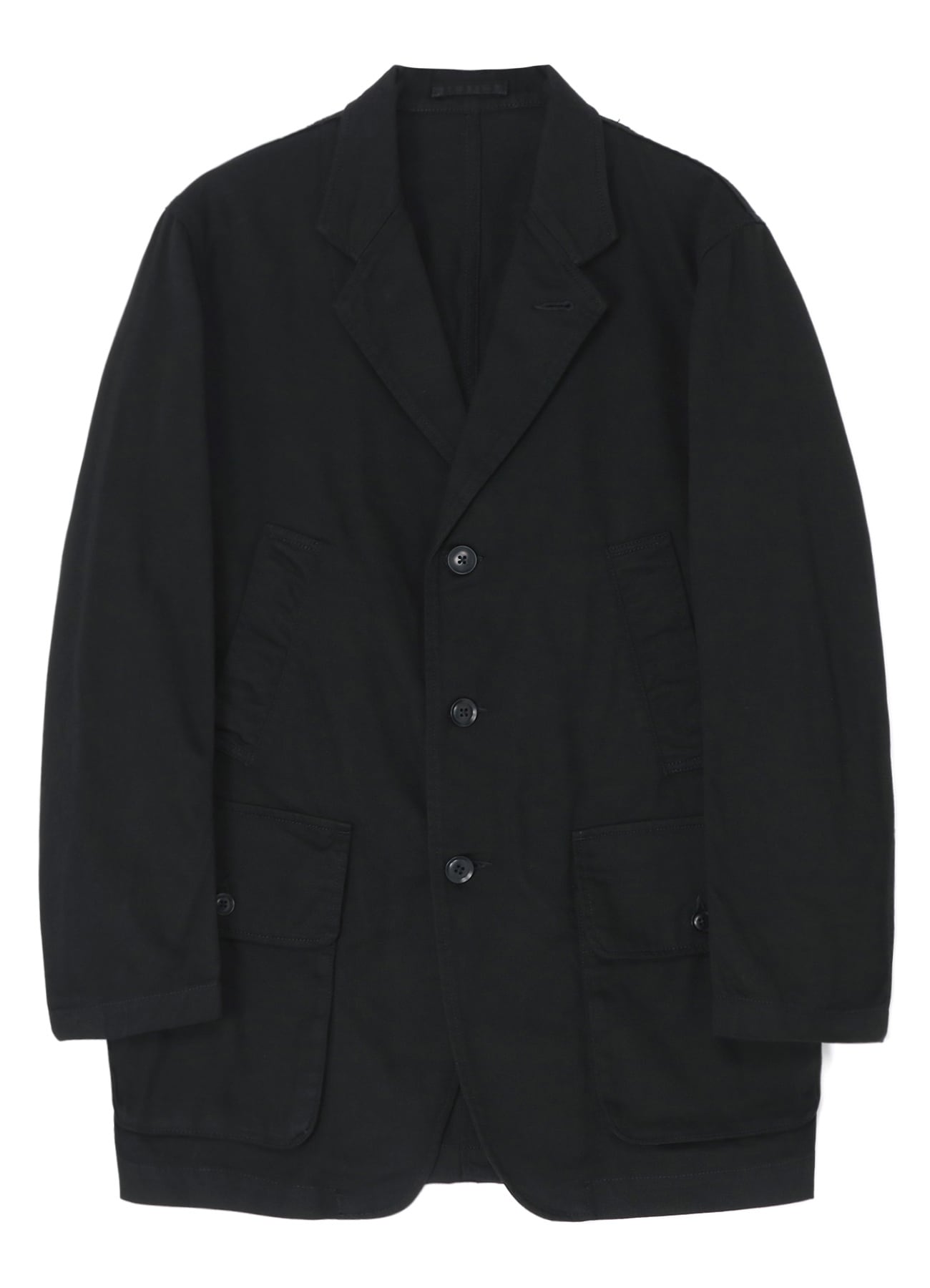 COTTON DRILL SINGLE BREASTED JACKET WITH BOX POCKETS