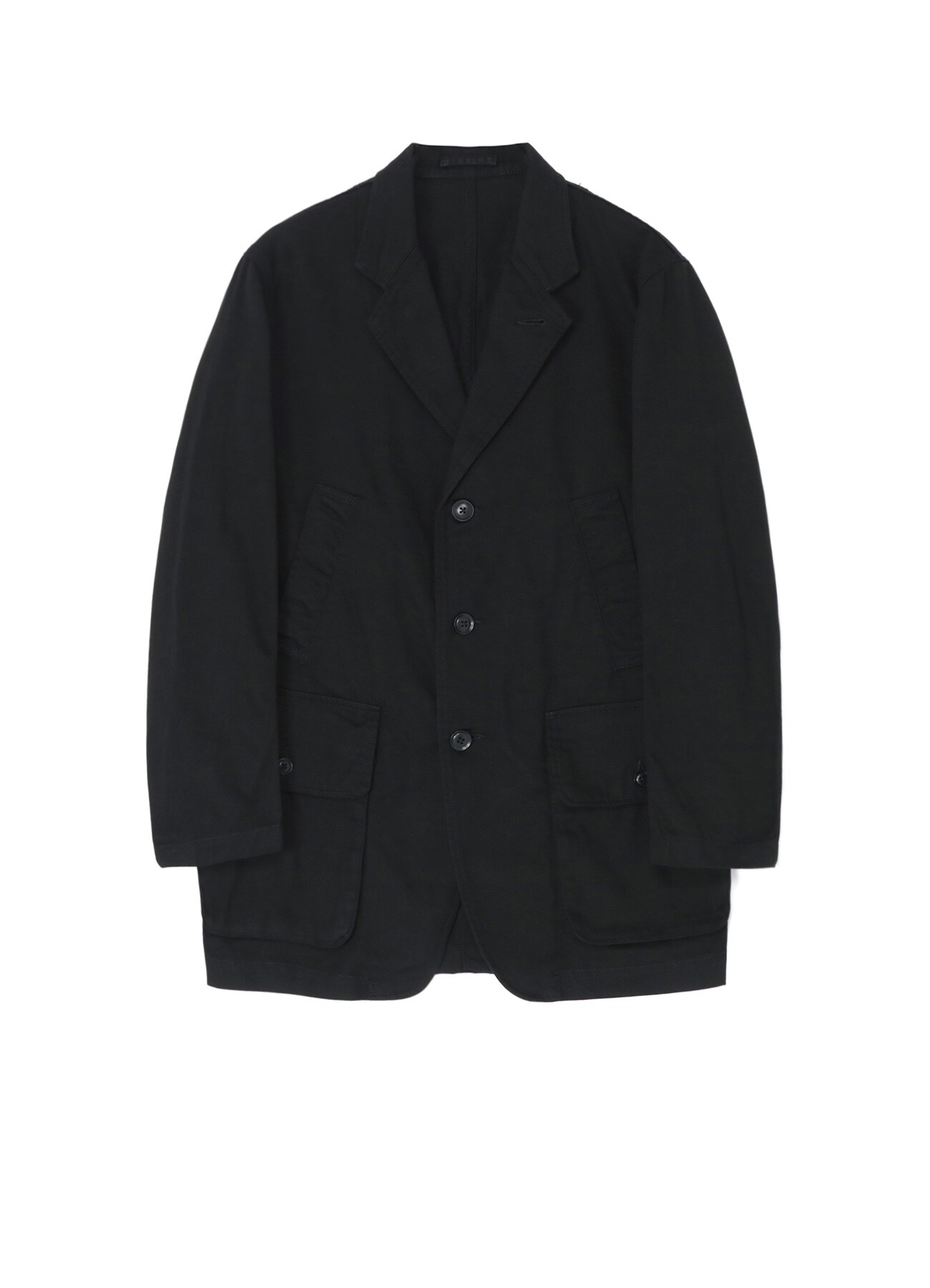 COTTON DRILL SINGLE BREASTED JACKET WITH BOX POCKETS