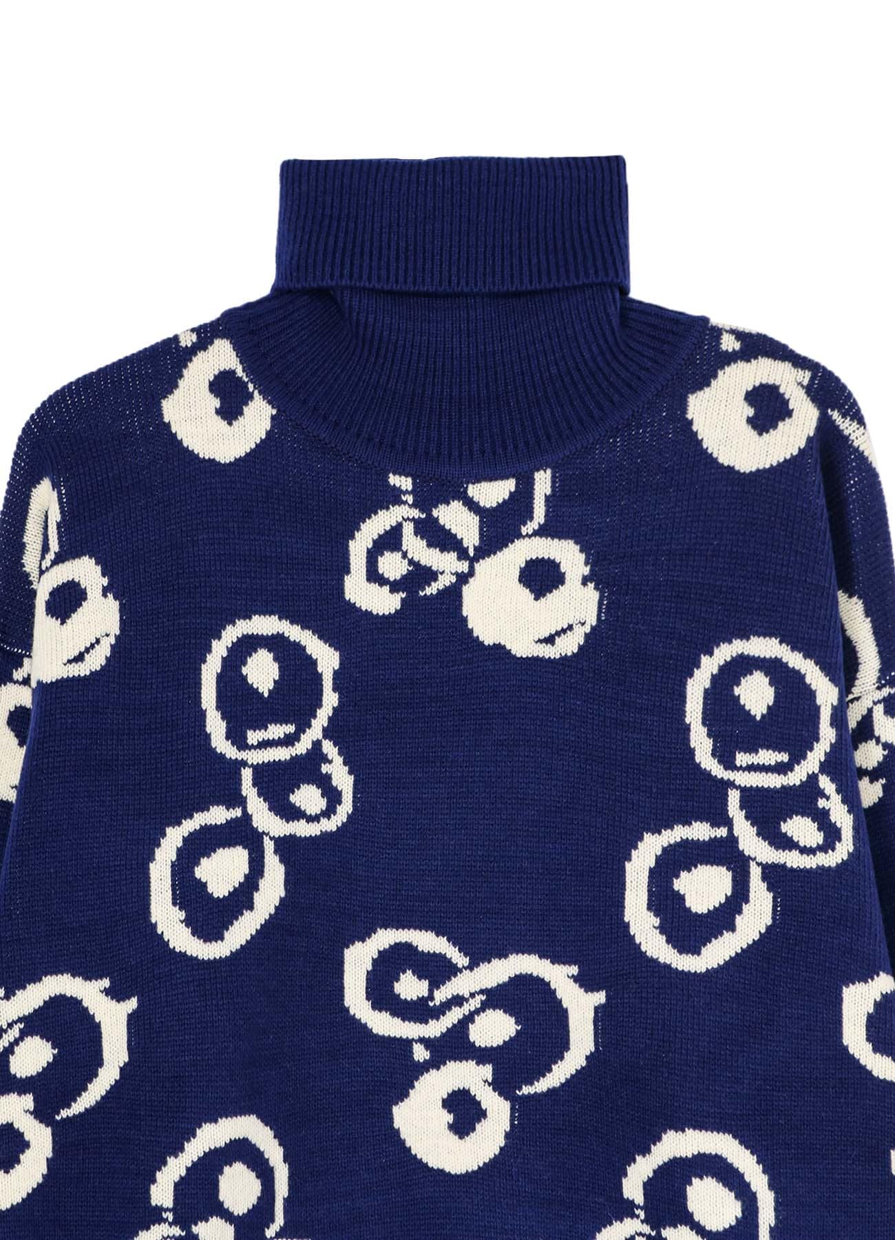 TENUGUI DESIGN TURTLE NECK KNIT