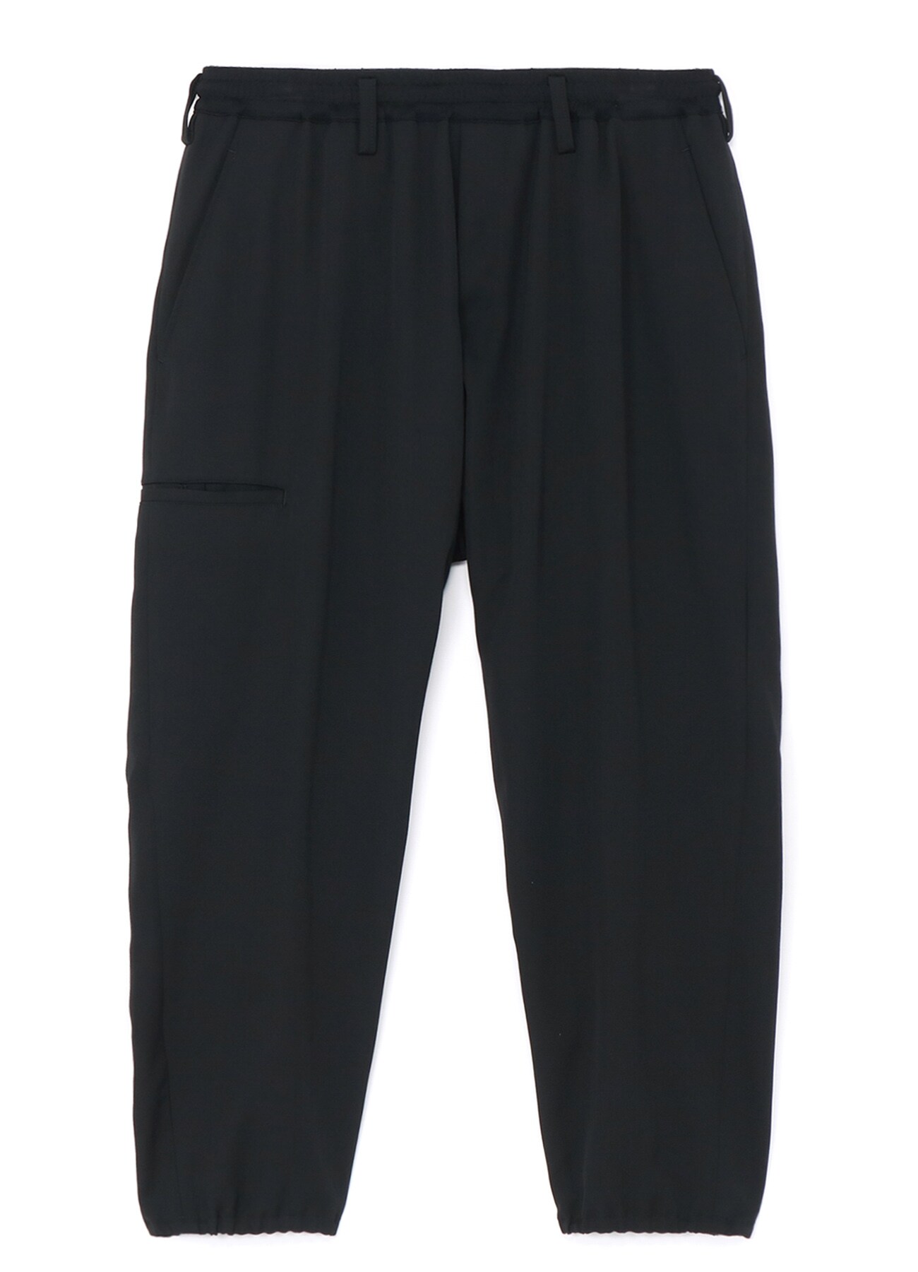 WOOL GABARDINE PANTS WITH PIPING DETAILS(XS Black): Yohji Yamamoto