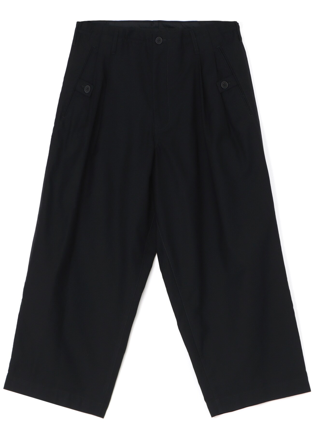 COTTON TWILL PANTS WITH TAB DETAILS