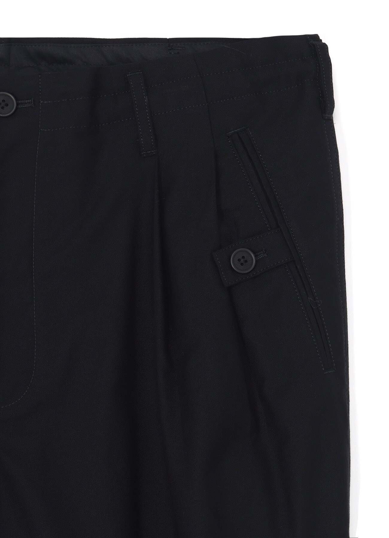 COTTON TWILL PANTS WITH TAB DETAILS