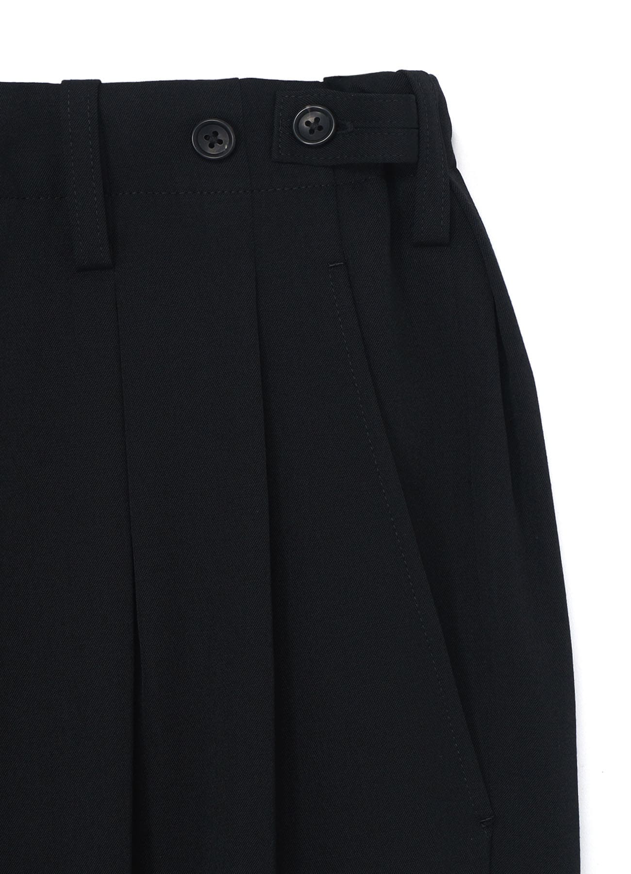 WOOL GABARDINE TAB PANTS(S Black): Yohji Yamamoto POUR HOMME｜THE