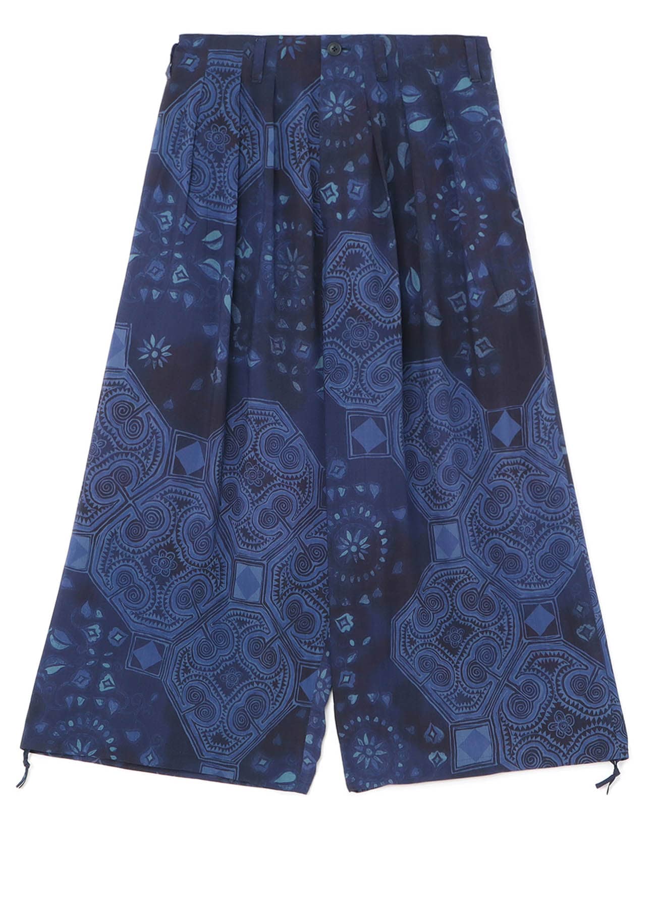 CHINOISERIE-A PRINTED DRAWSTRING BALLOON PANTS(S Blue): Vintage 