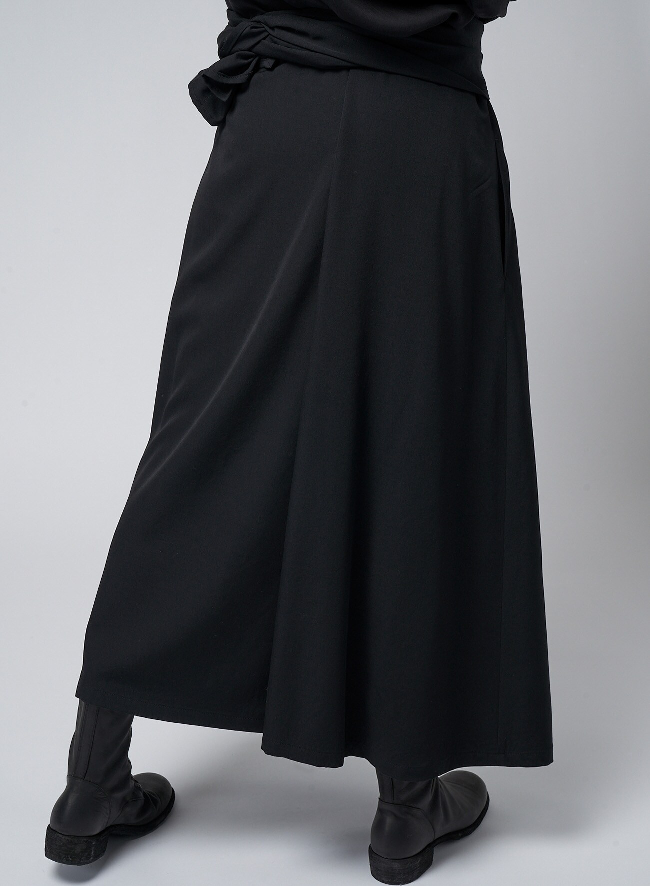 FLARED SKIRT WITH WAIST WRAP DETAIL