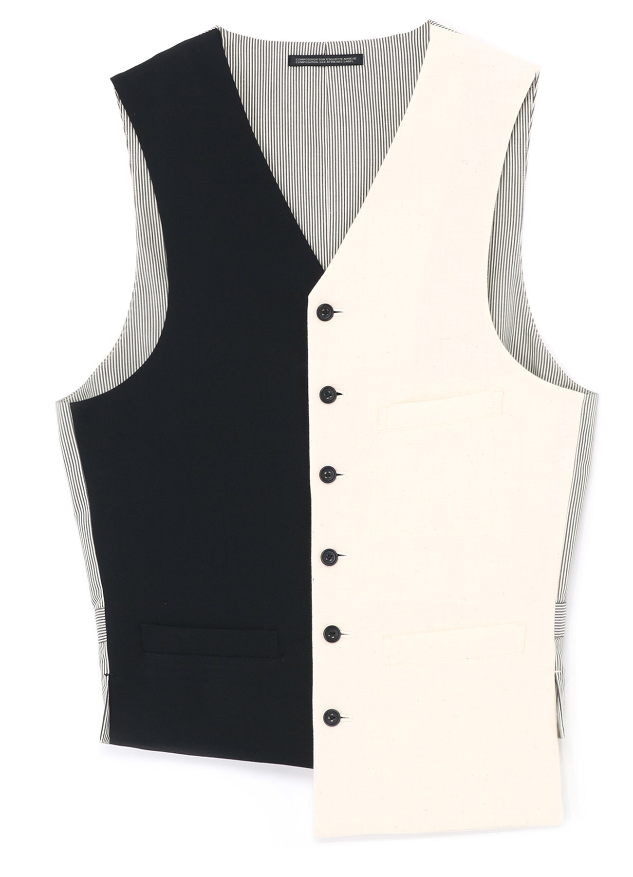 GABARDINE TAPE VEST(S Black): Yohji Yamamoto POUR HOMME｜THE SHOP