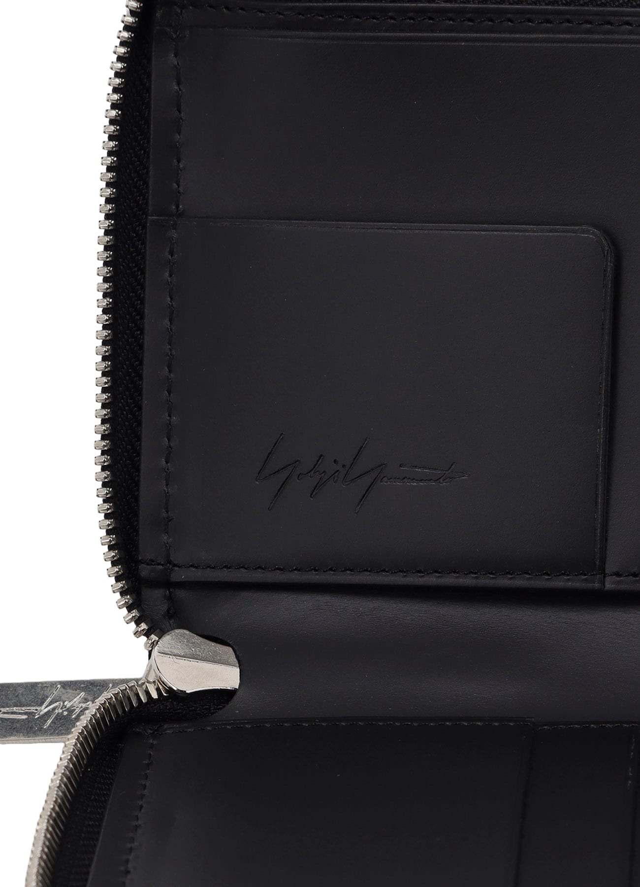 UNFINISHED LEATHER ZIP WALLET L