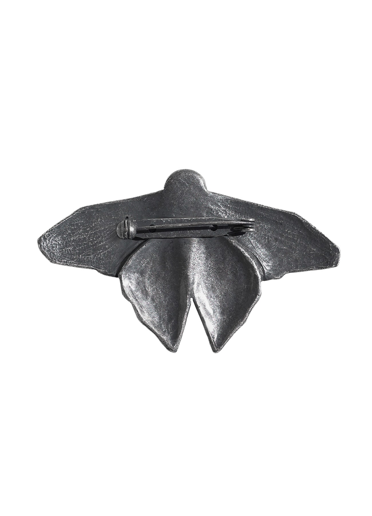 BRASS TIN ALLOY SMOKE MOTH BROOCH