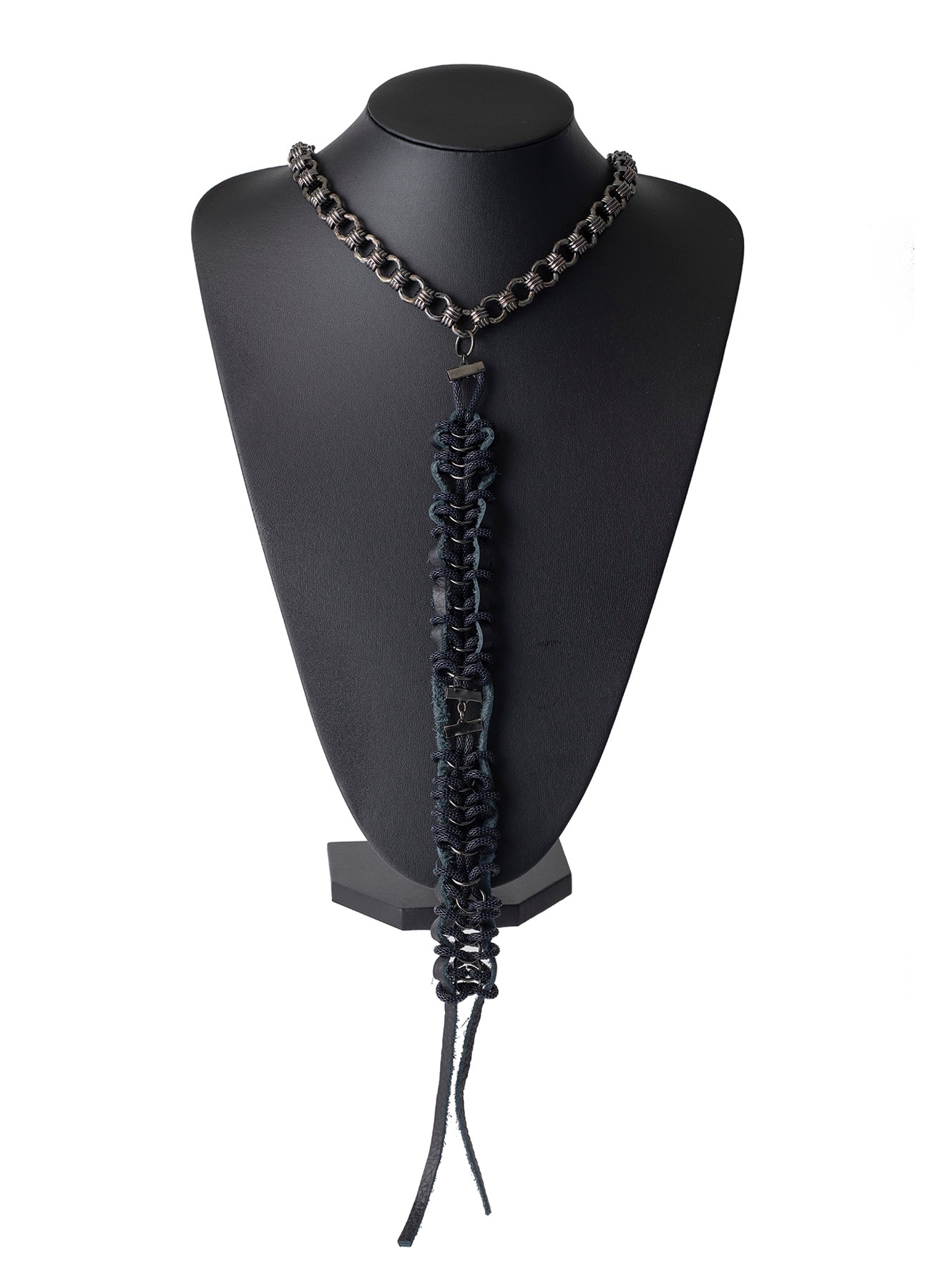 BRASS COW LEATHER BKNI KNOTTED NECKLACE 1