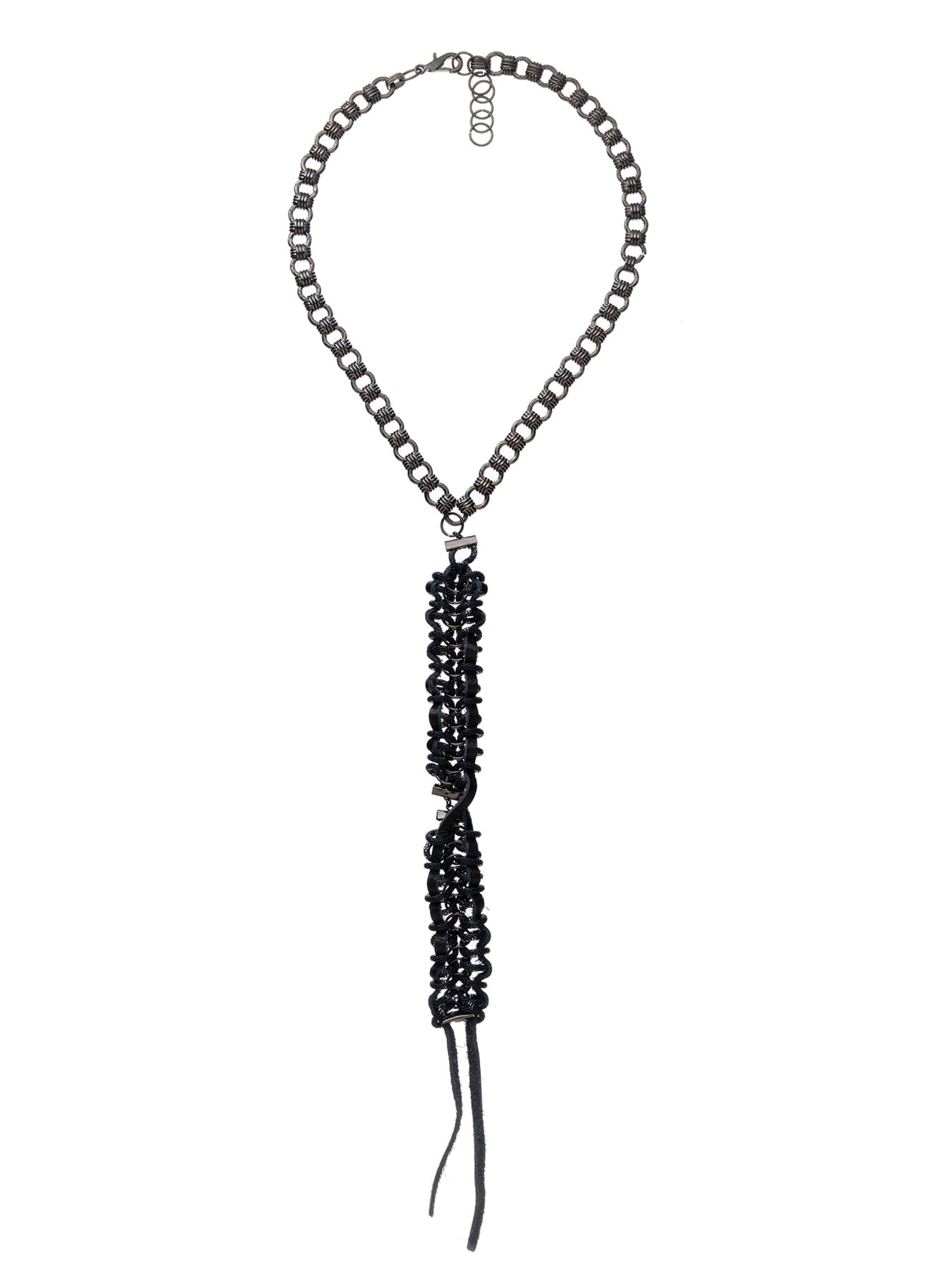 BRASS COW LEATHER BKNI KNOTTED NECKLACE 1