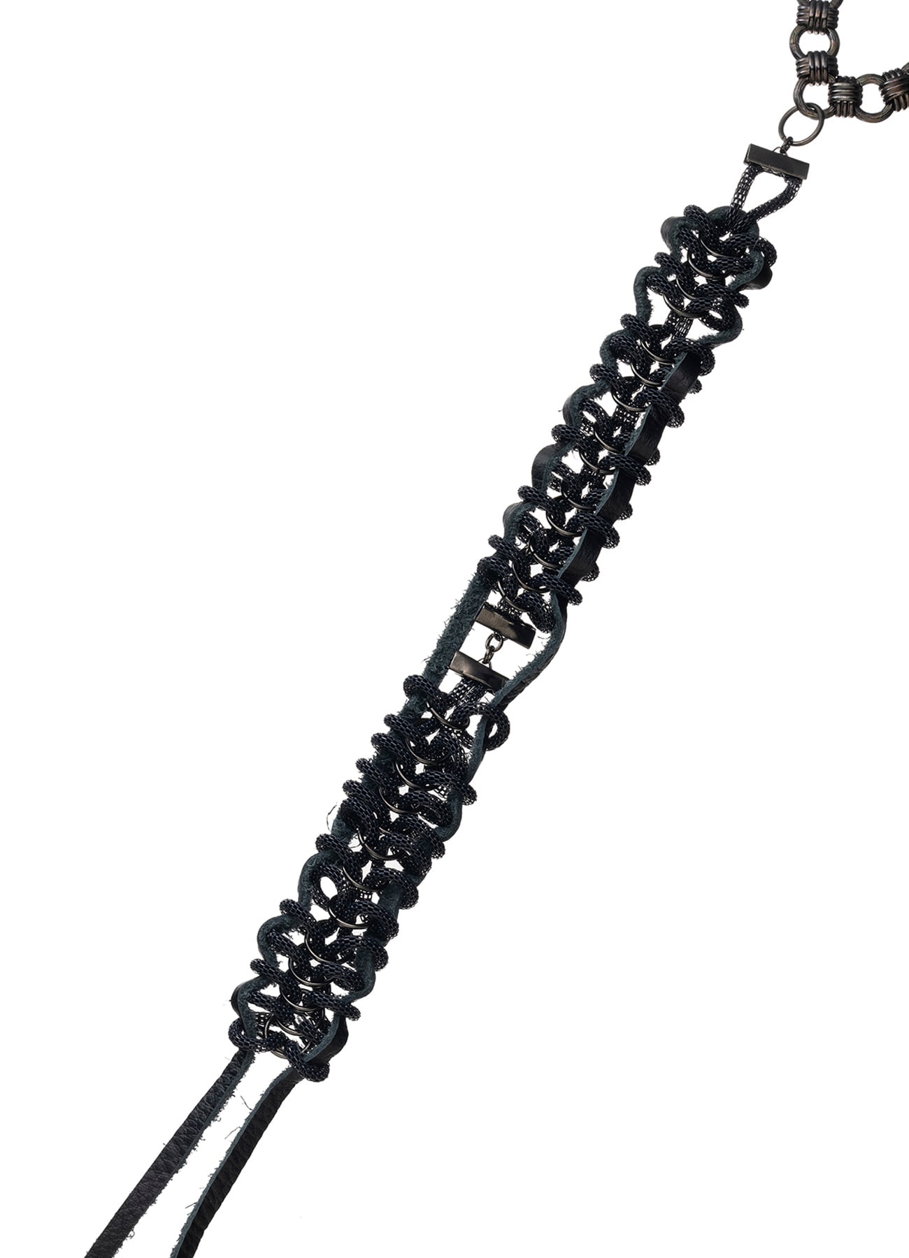 BRASS COW LEATHER BKNI KNOTTED NECKLACE 1