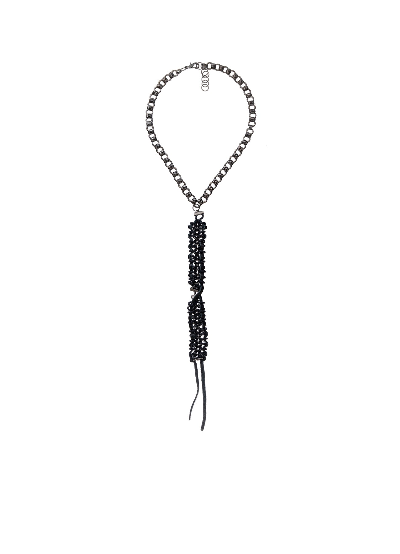 BRASS COW LEATHER BKNI KNOTTED NECKLACE 1