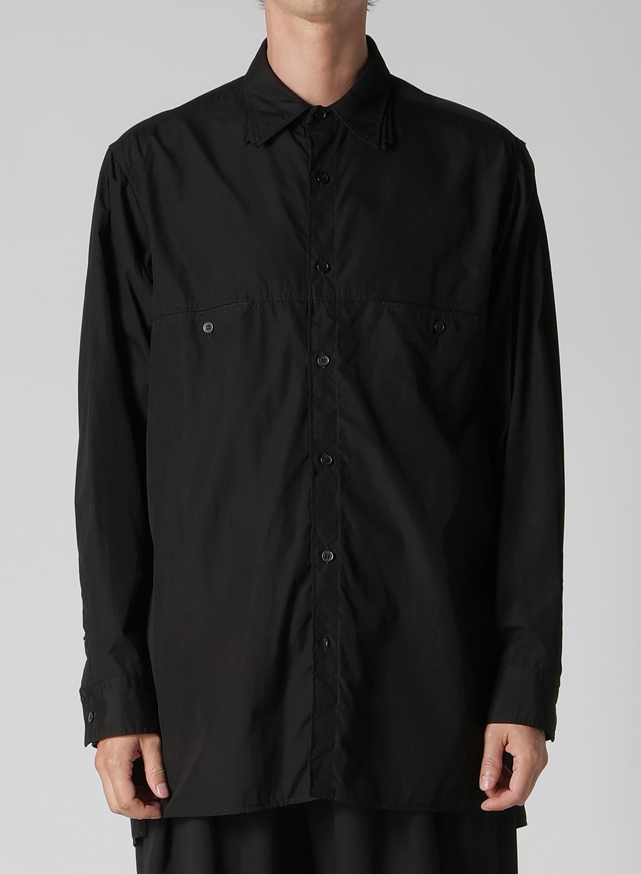 CHAIN STITCH BROAD TRIPLE COLLAR BIG SHIRT