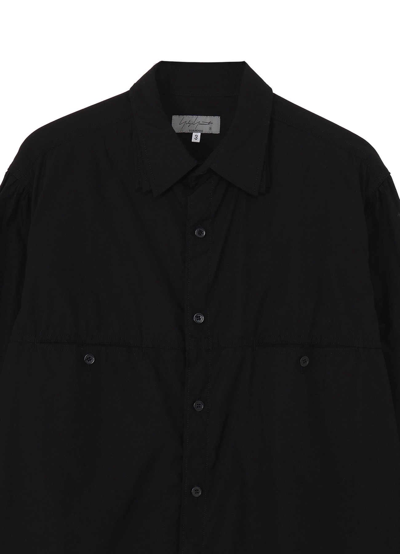 CHAIN STITCH BROAD TRIPLE COLLAR BIG SHIRT