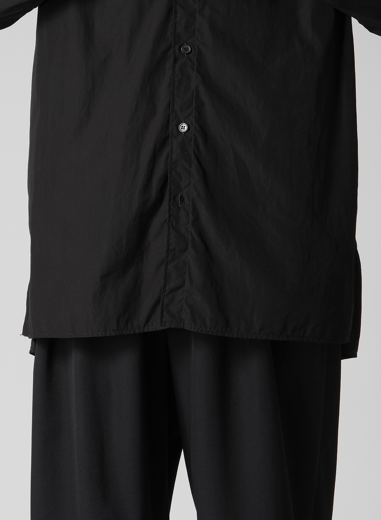 CHAIN STITCH BROAD TRIPLE COLLAR BIG SHIRT