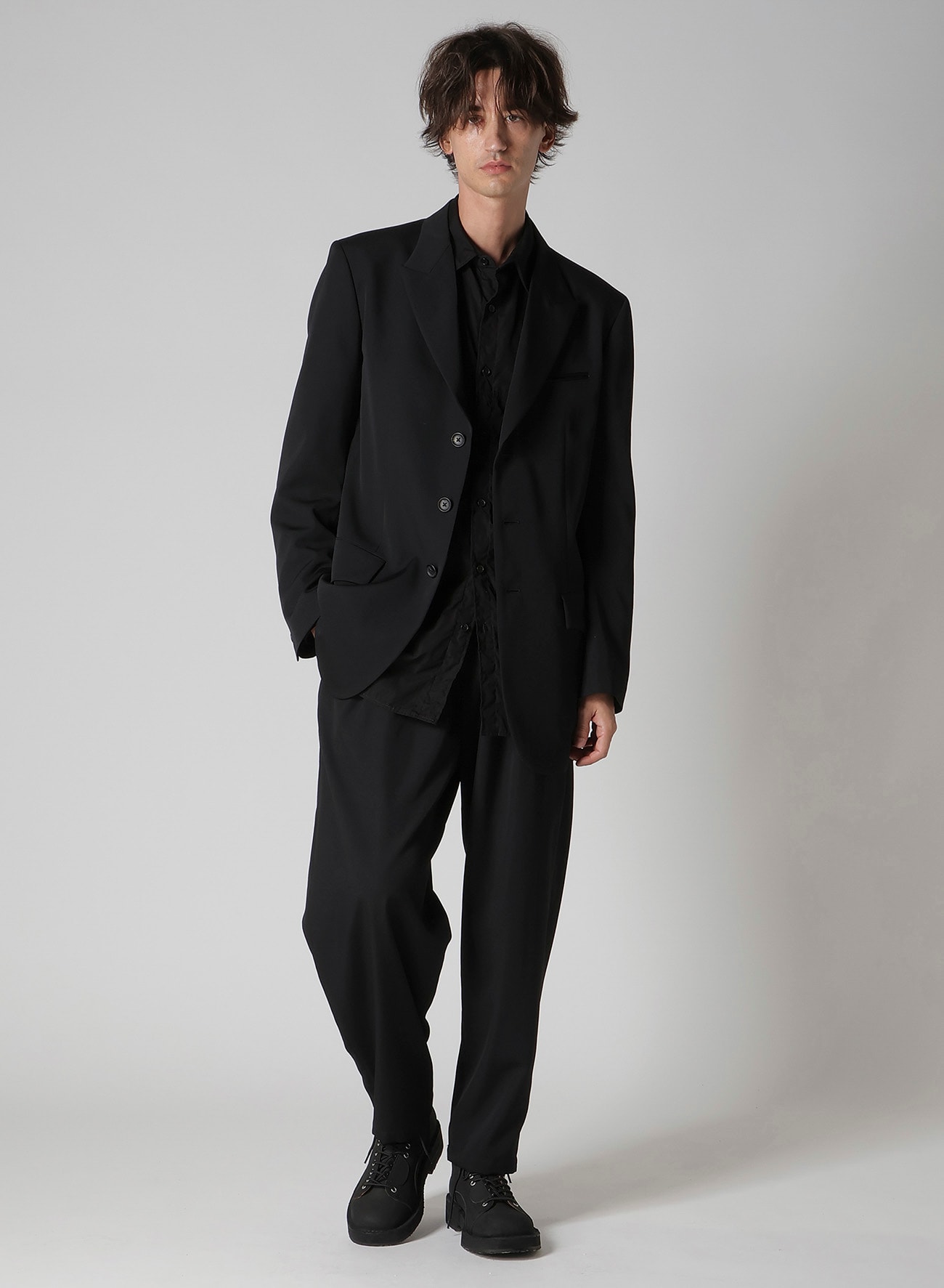 CHAIN STITCH BROAD TRIPLE COLLAR BIG SHIRT