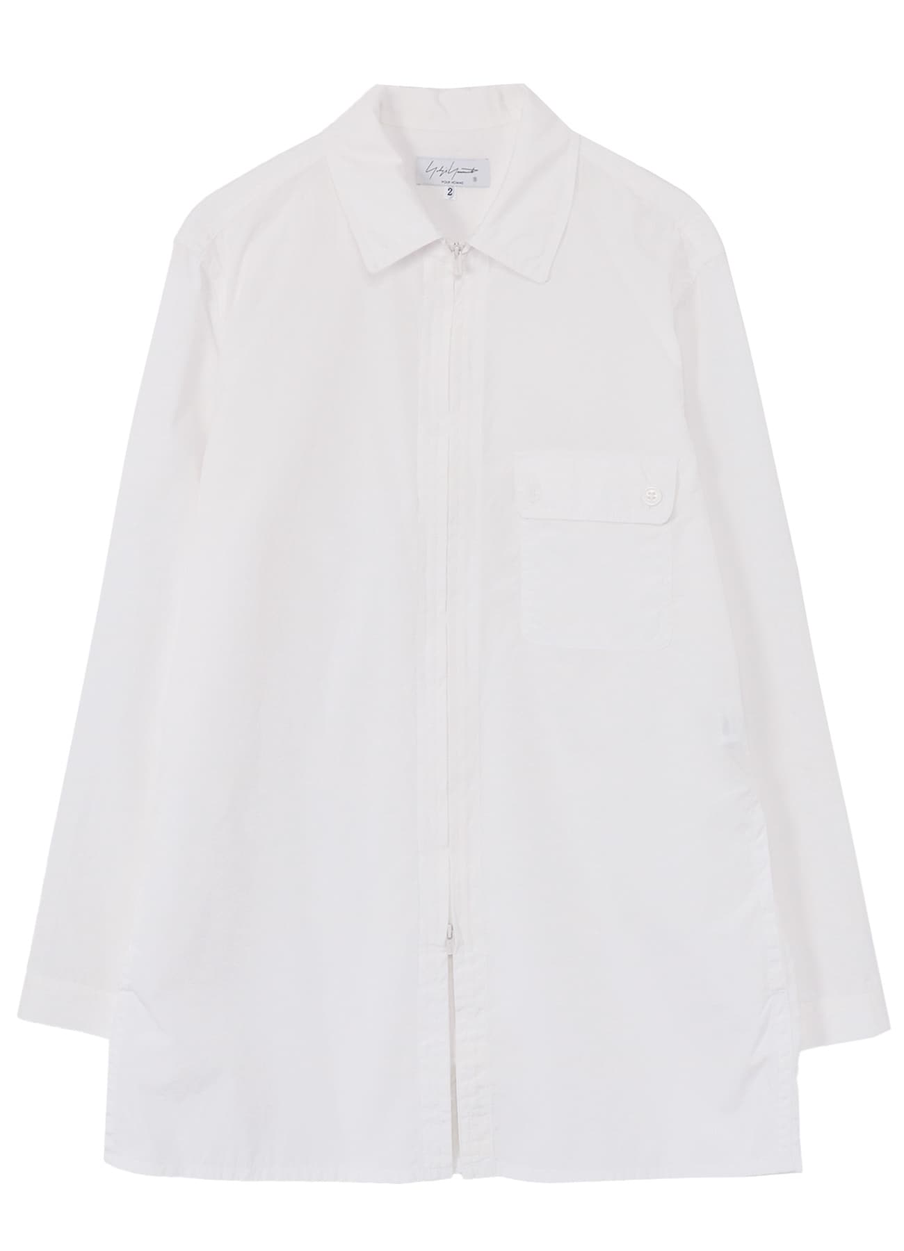 CHAIN STITCH BROAD ZIP OPEN BLOUSE