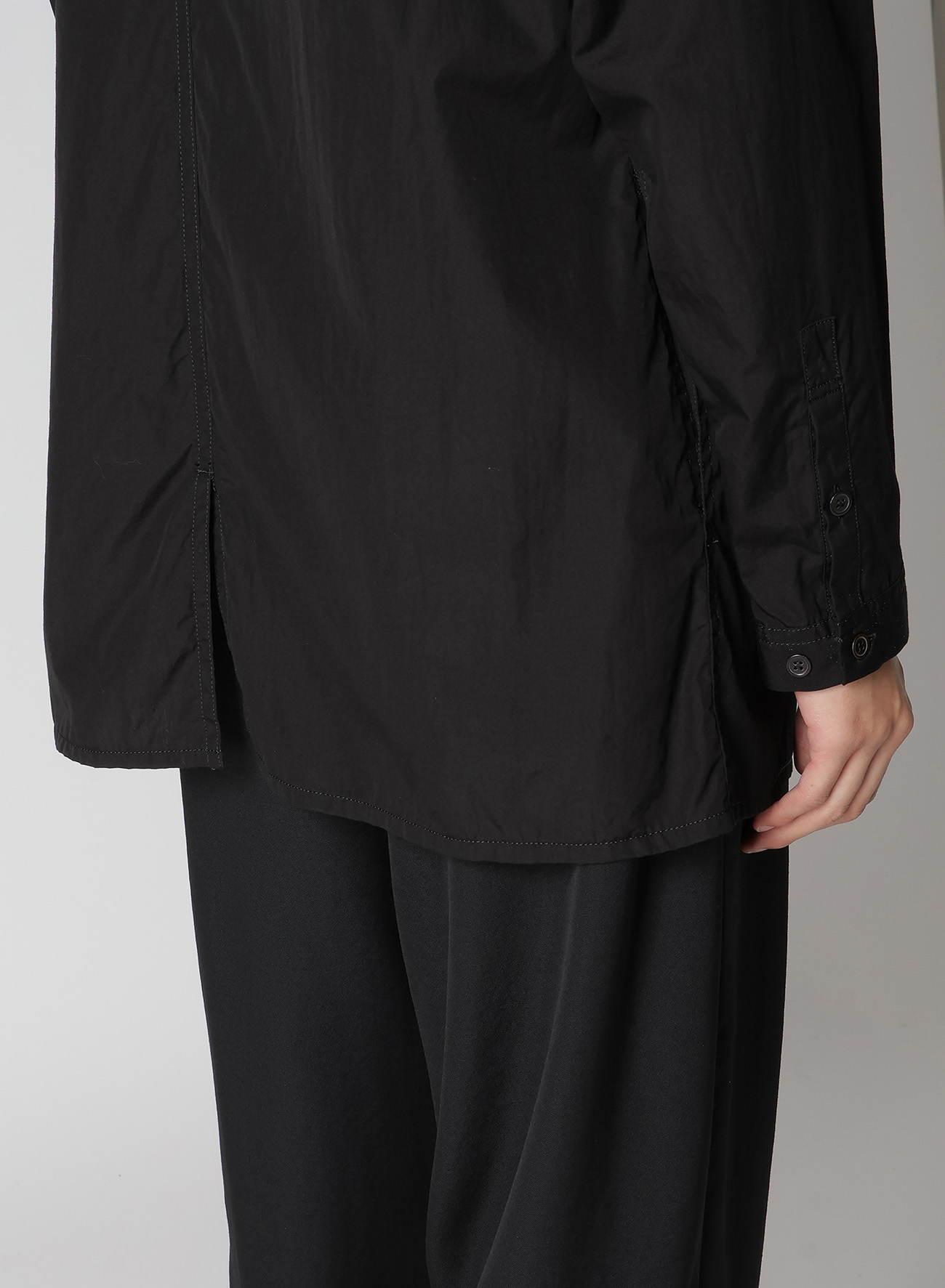 CHAIN STITCH BROAD ZIP OPEN BLOUSE