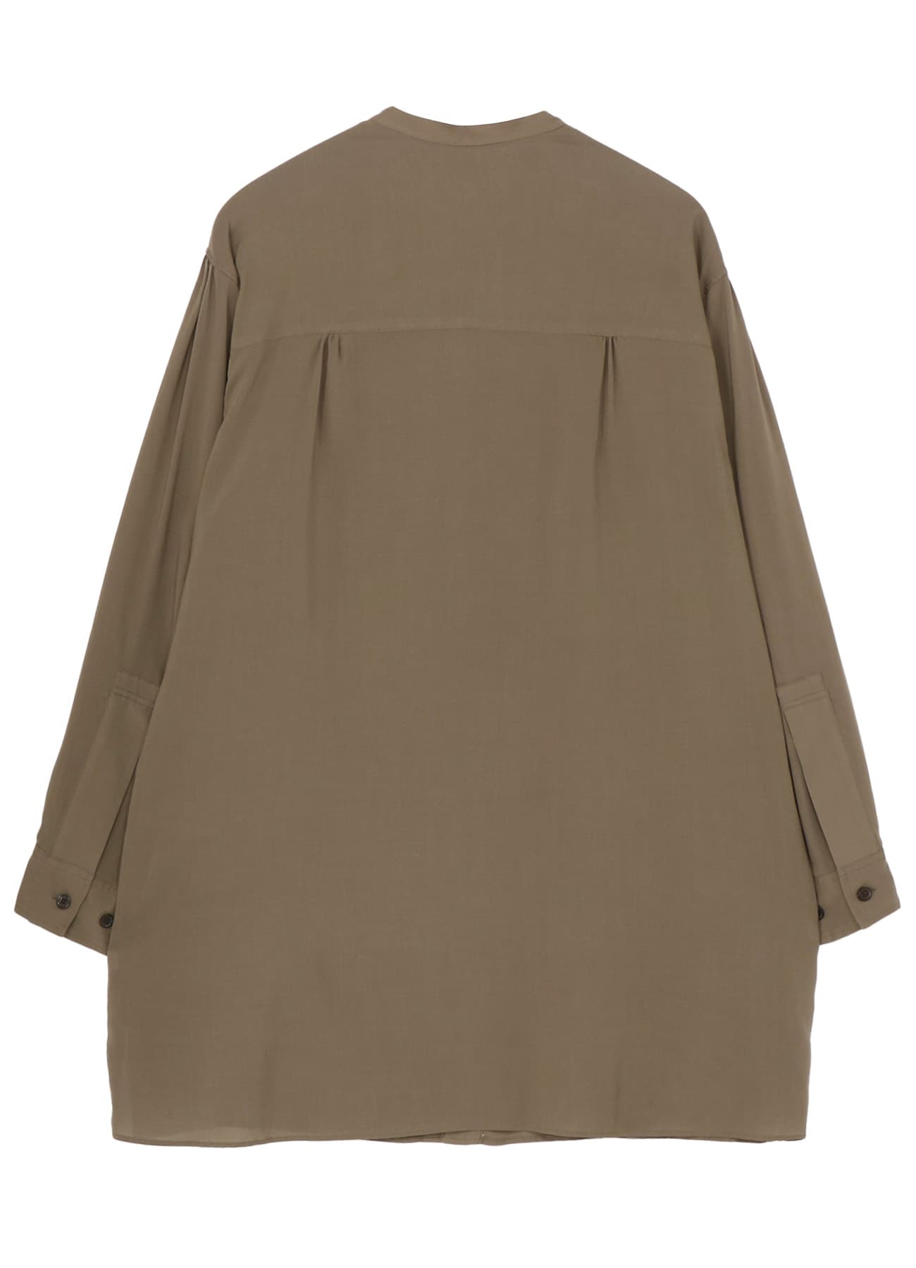 CELLULOSE LAWN STAND COLLAR BLOUSE