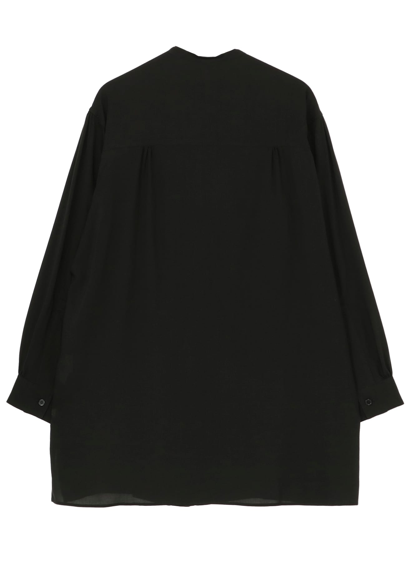 CELLULOSE LAWN STAND COLLAR BLOUSE