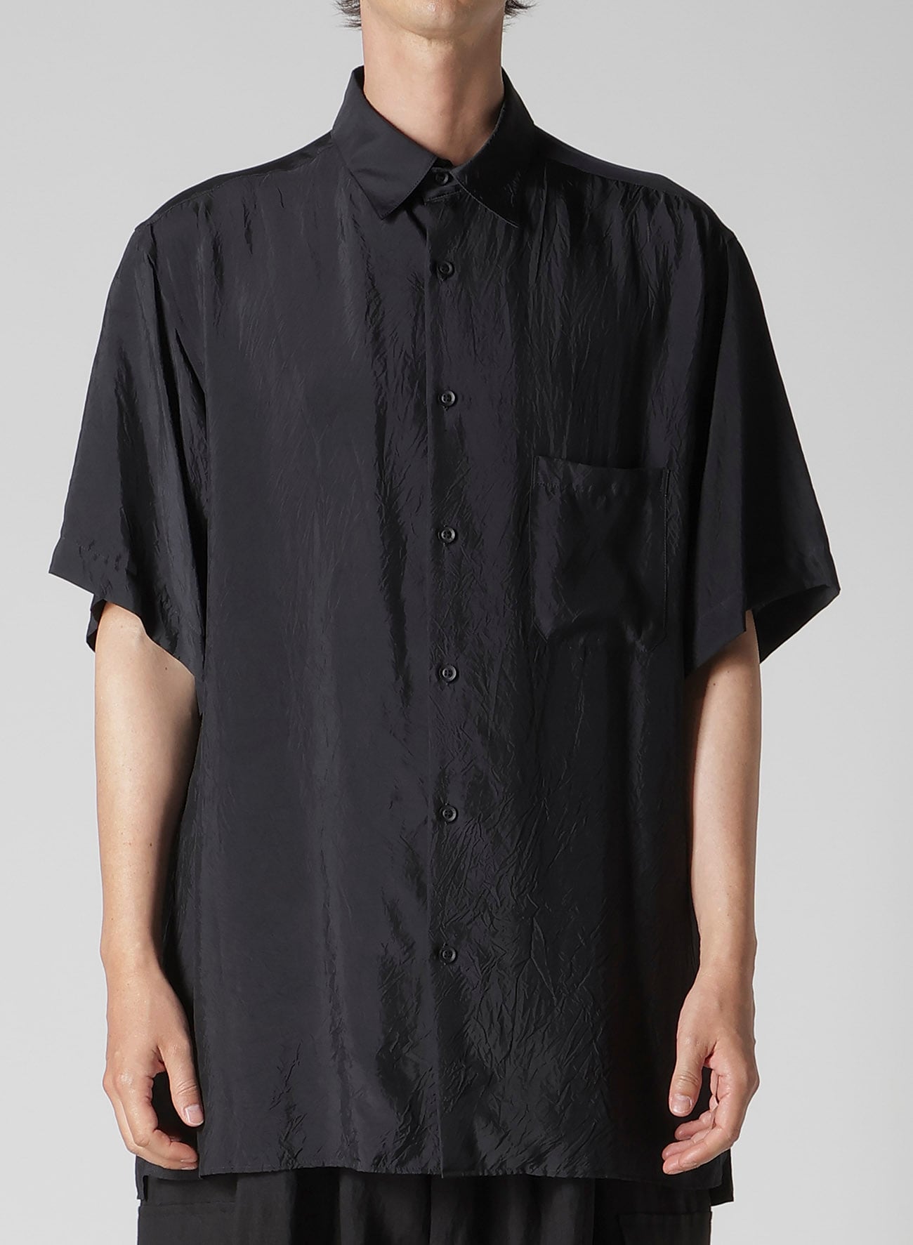 CUPRO TAFFETA BIG HALF SLEEVE SHIRT
