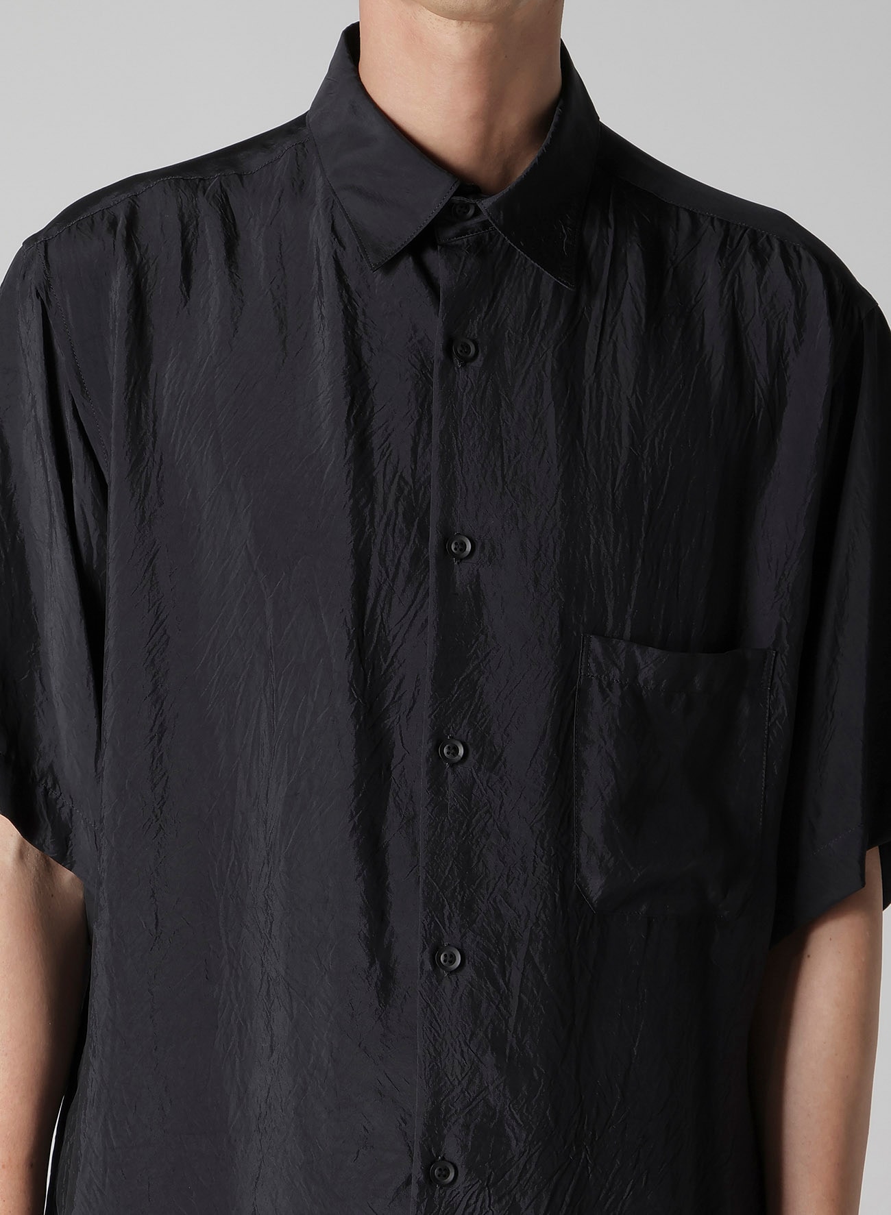 CUPRO TAFFETA BIG HALF SLEEVE SHIRT