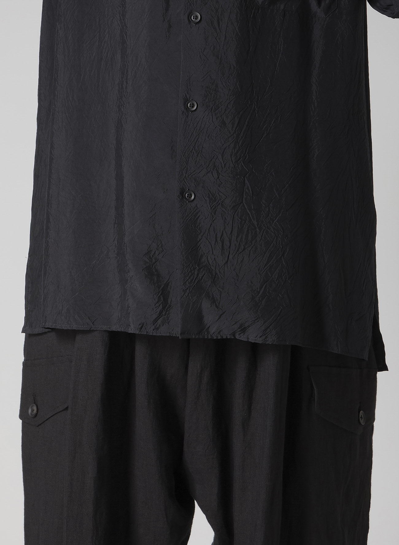 CUPRO TAFFETA BIG HALF SLEEVE SHIRT