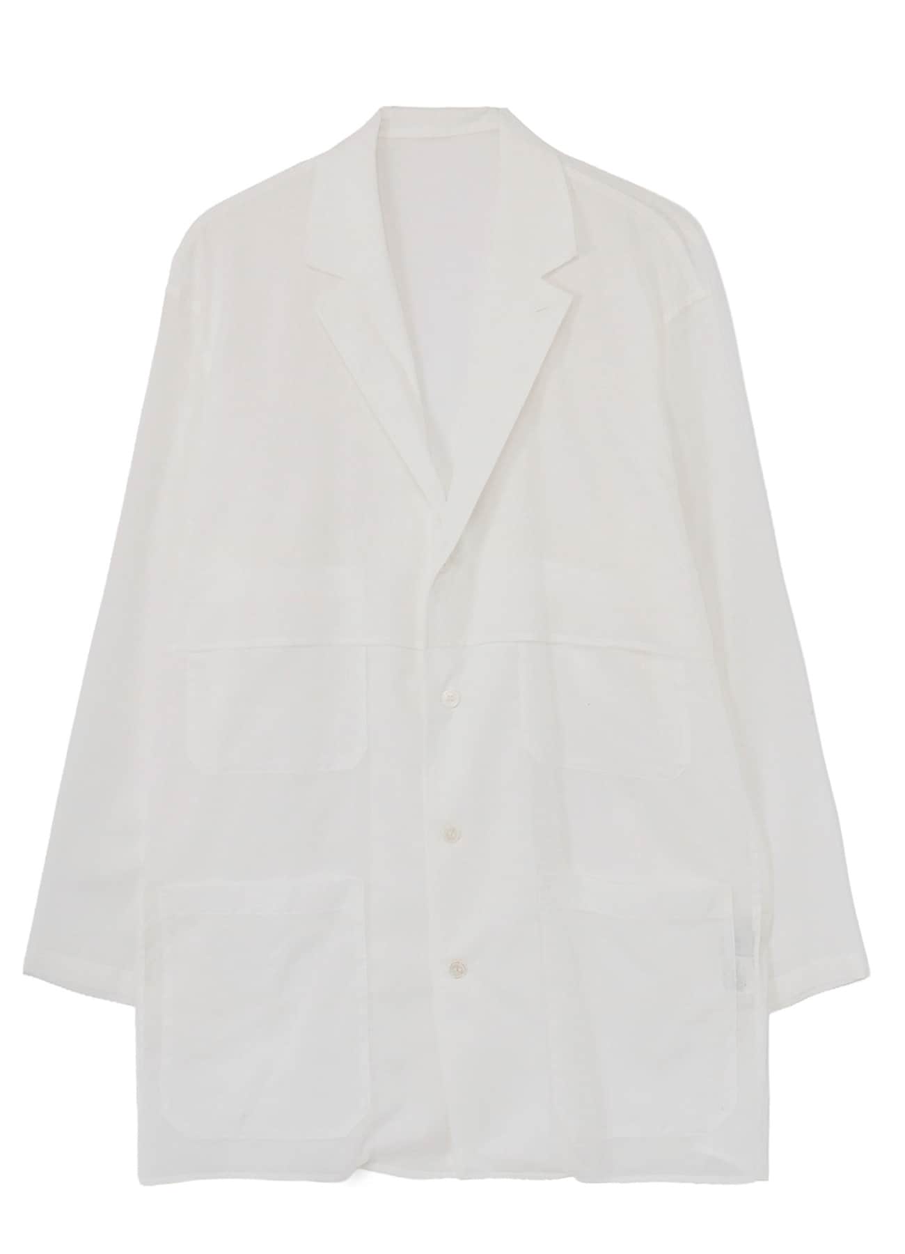 COTTON/LINEN SLAB LAWN SHIRT JACKET