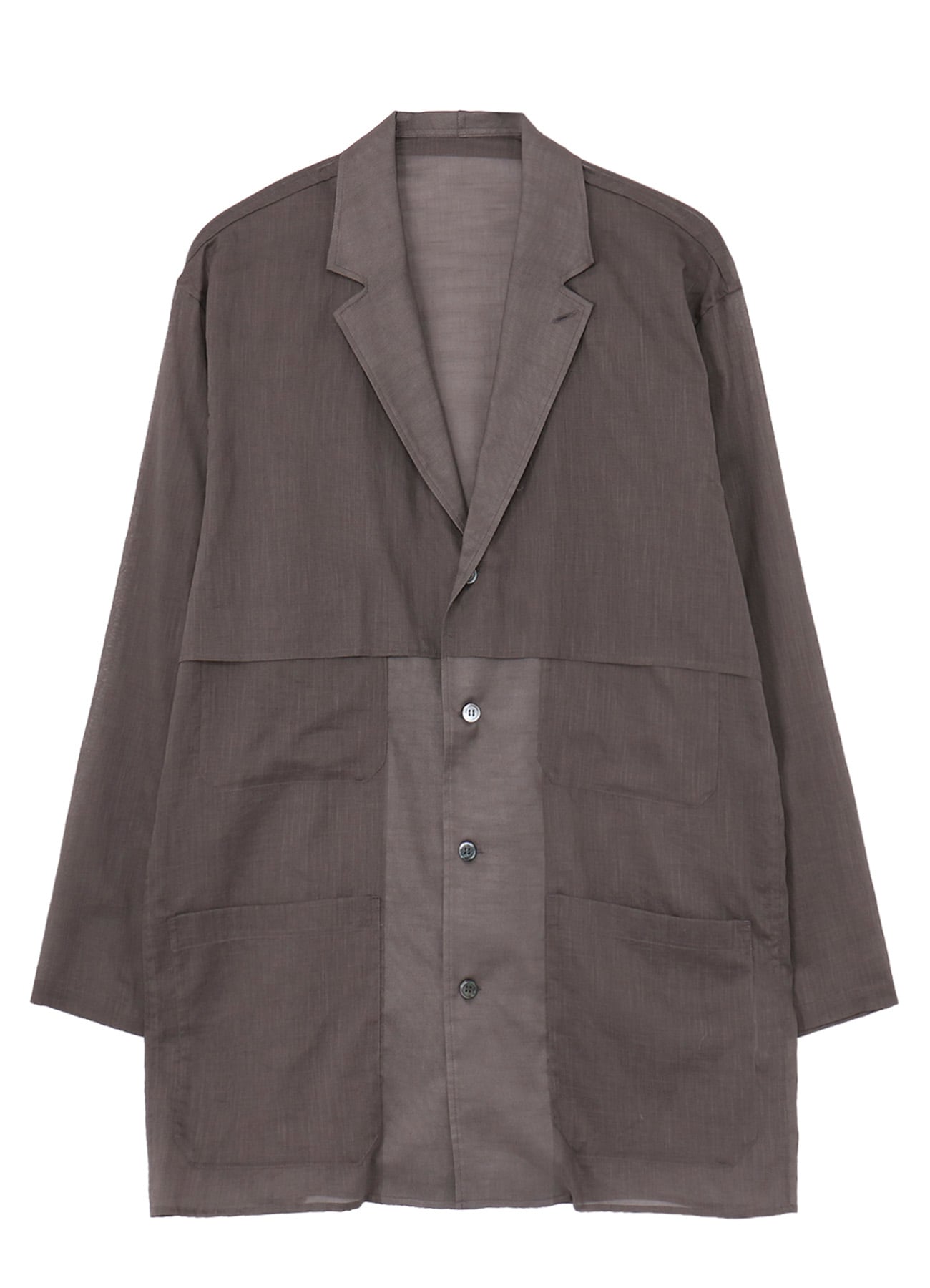 COTTON/LINEN SLAB LAWN SHIRT JACKET