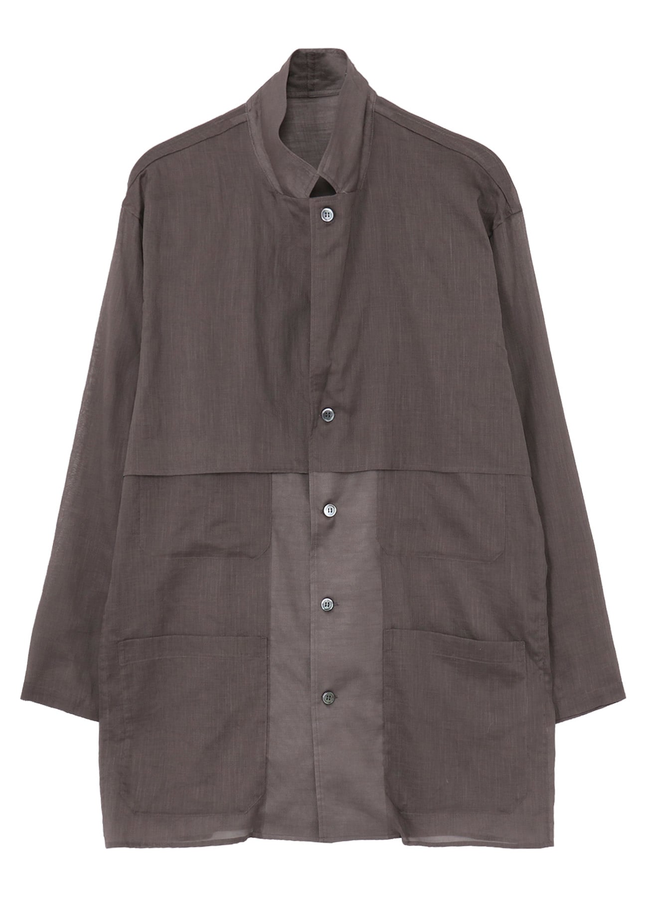 COTTON/LINEN SLAB LAWN SHIRT JACKET